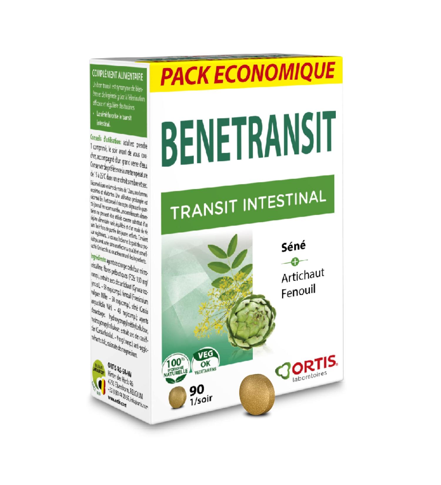 ORTIS LABORATORIES - BENETRANSIT economy pack 90 tablets - Slow Transit - Senna (Packaging may vary) - Buy Online on GoSupps.com