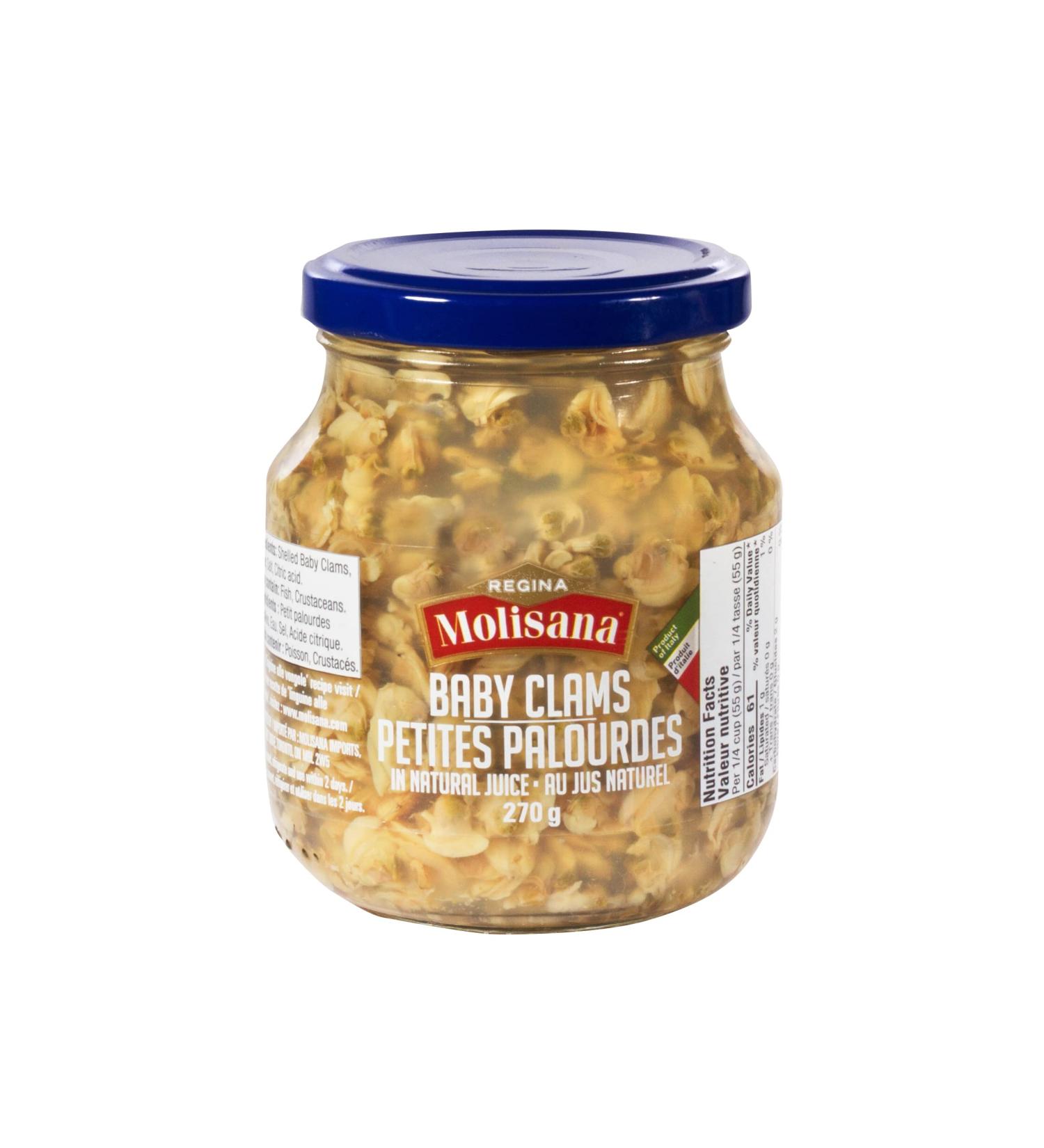 Regina Molisana Baby Clams Glass Jar 270 Grams - Buy Online on GoSupps.com