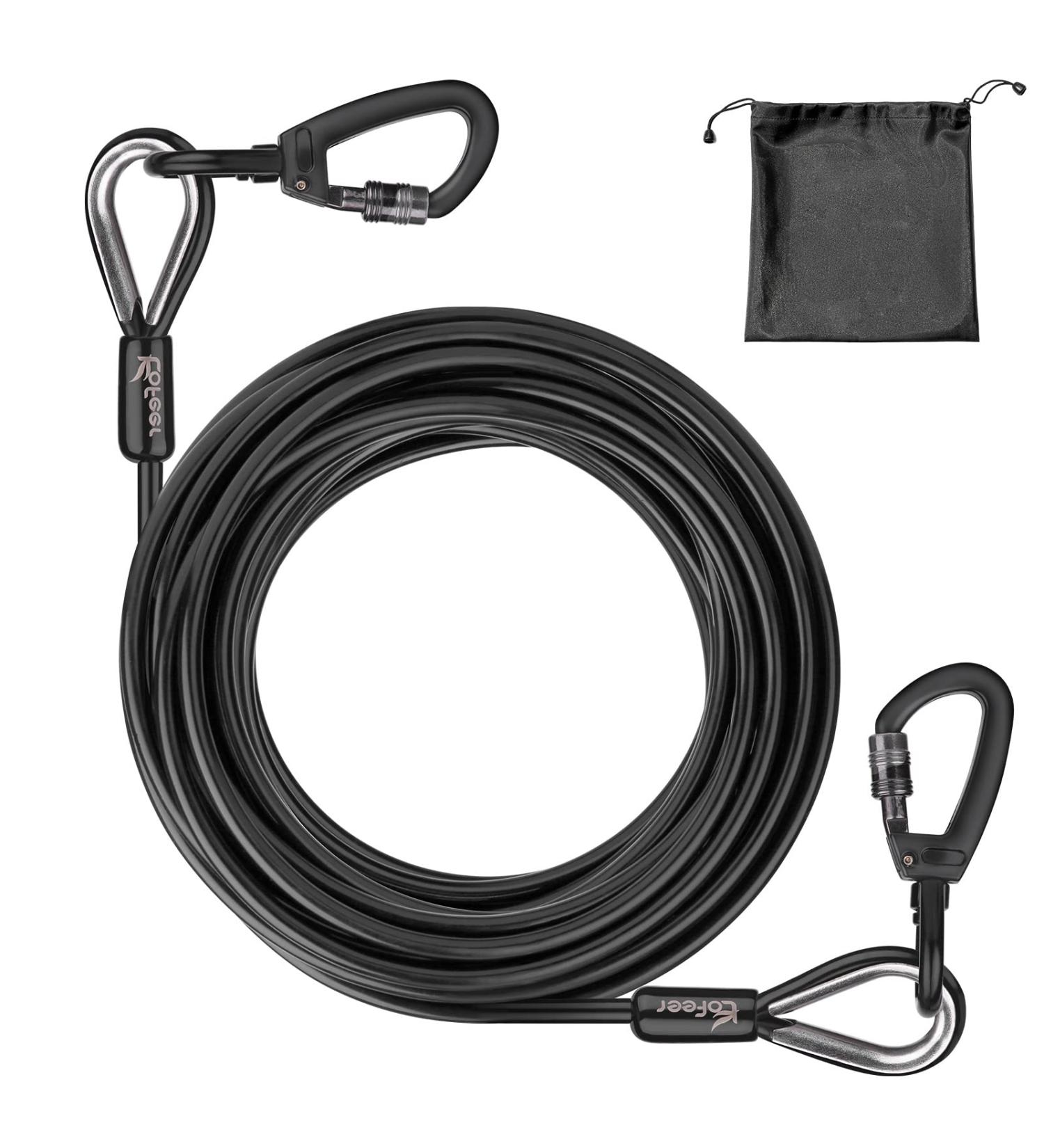 Durable 6m Dog Leash | Pet-in-case Rope for Dogs | PVC Coated Long Leash & Harness for Camping - Shop Now! - Buy Online on GoSupps.com
