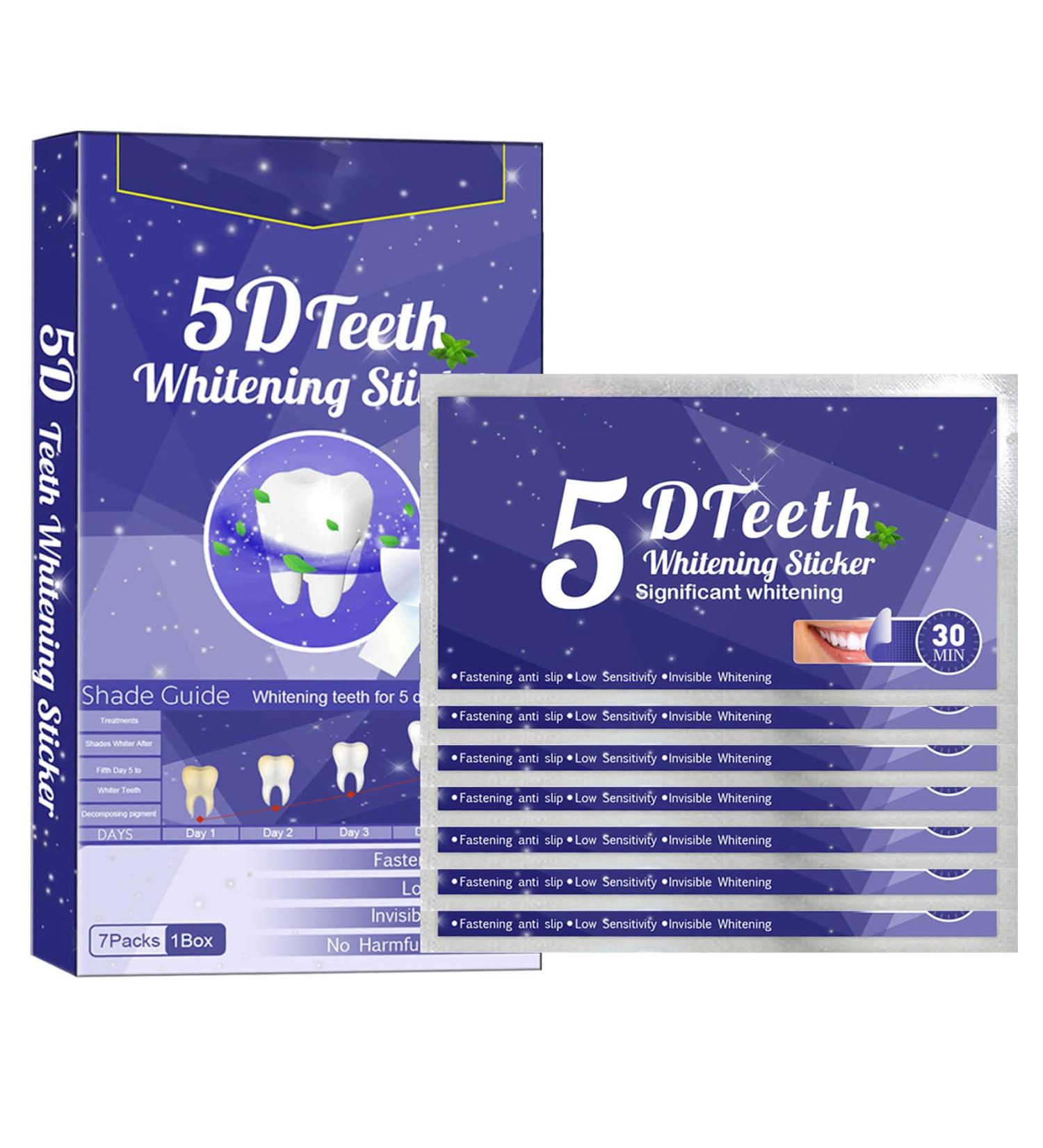 Izyufan 14 PCs Mint Tooth Whitening Strips - Bleaching Stripes for False Teeth & Veneers | Advanced No-Slip Technology - Buy Online on GoSupps.com