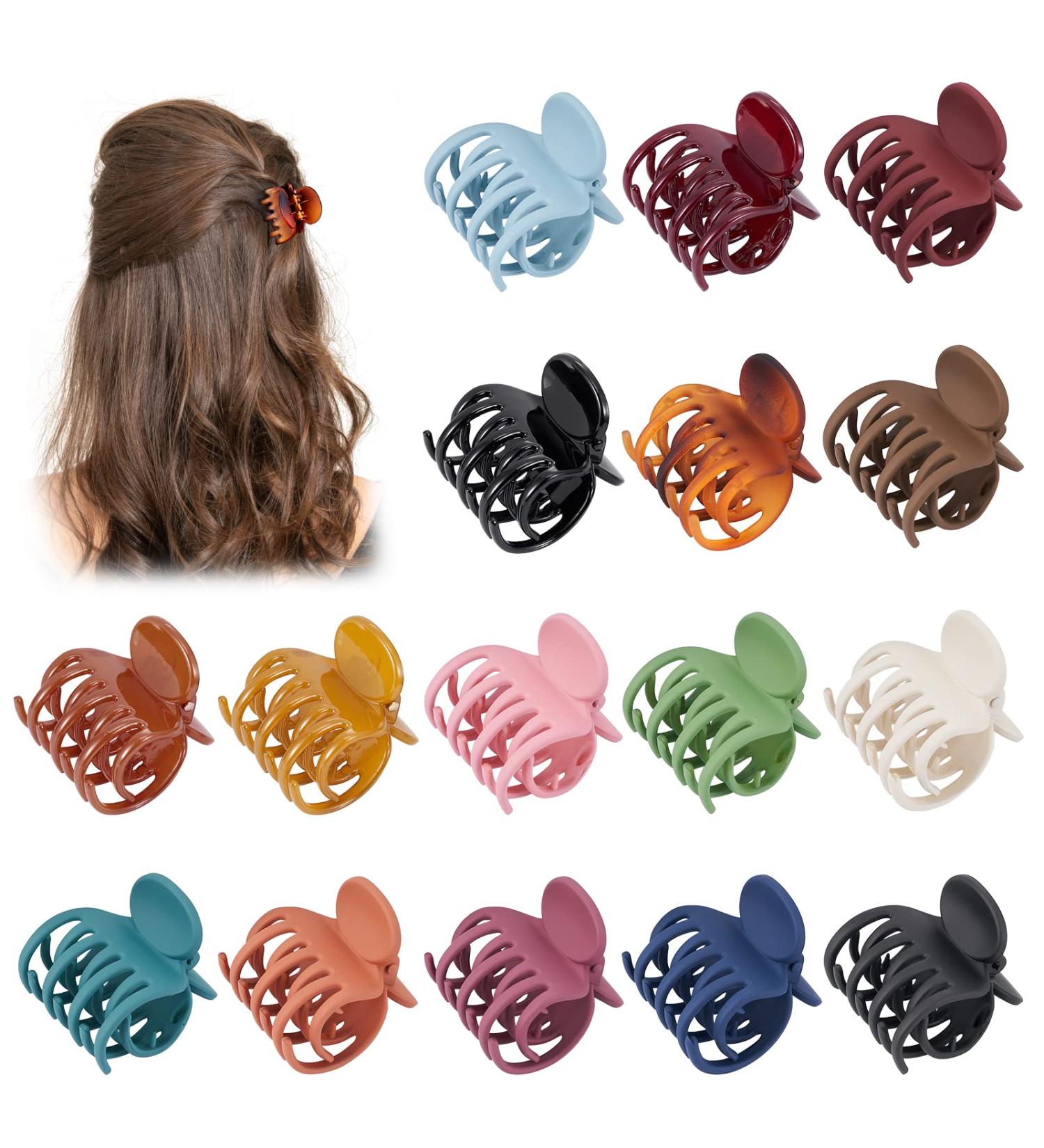 16Pcs Medium Jaw Clips for Hair - Nonslip Hair Styling Accessories for Women and Girls - Buy Online on GoSupps.com