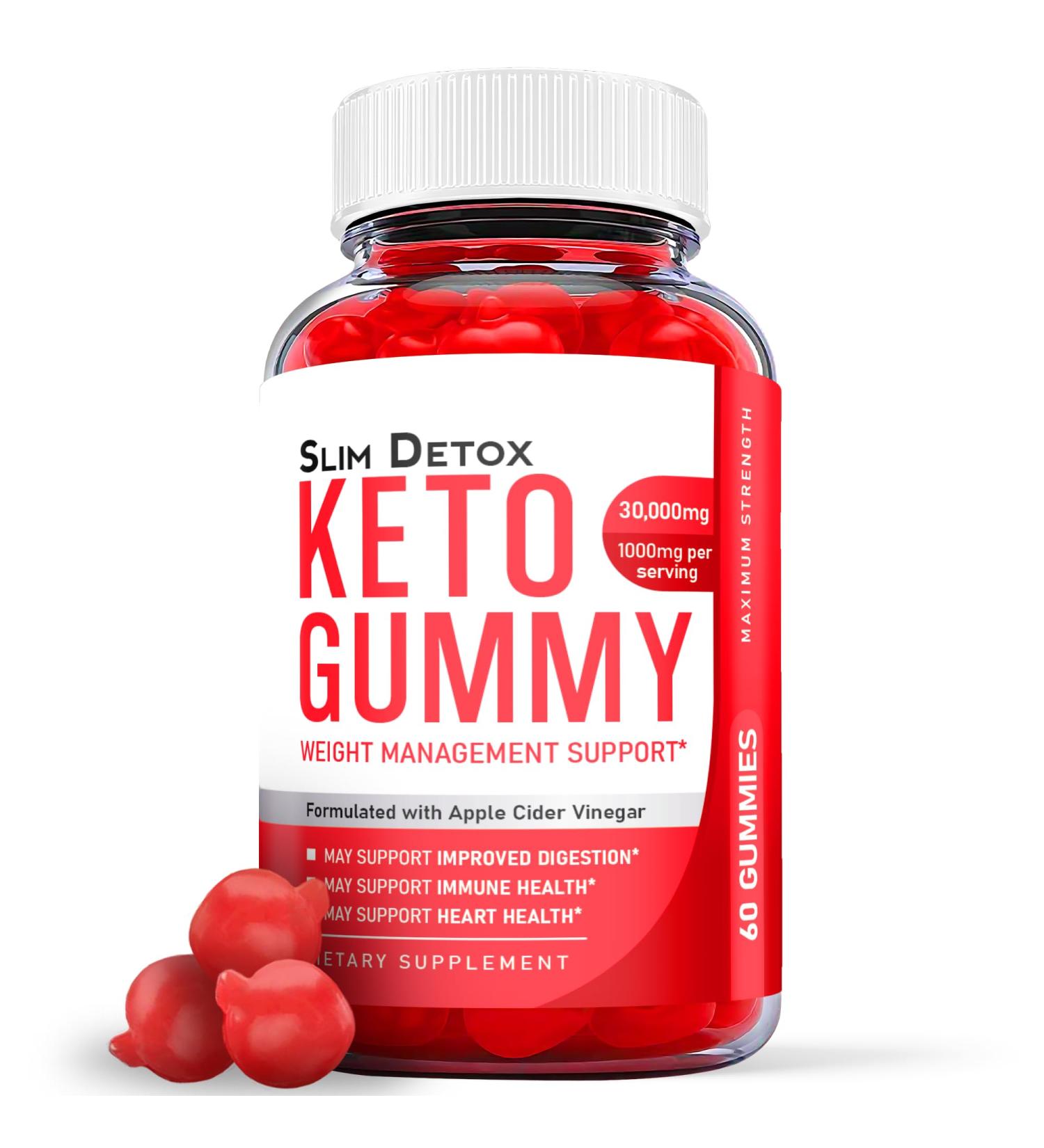 Slim Detox Keto ACV Gummies - Vegan Formula for Weight Loss - 60 Gummies - Buy Online on GoSupps.com