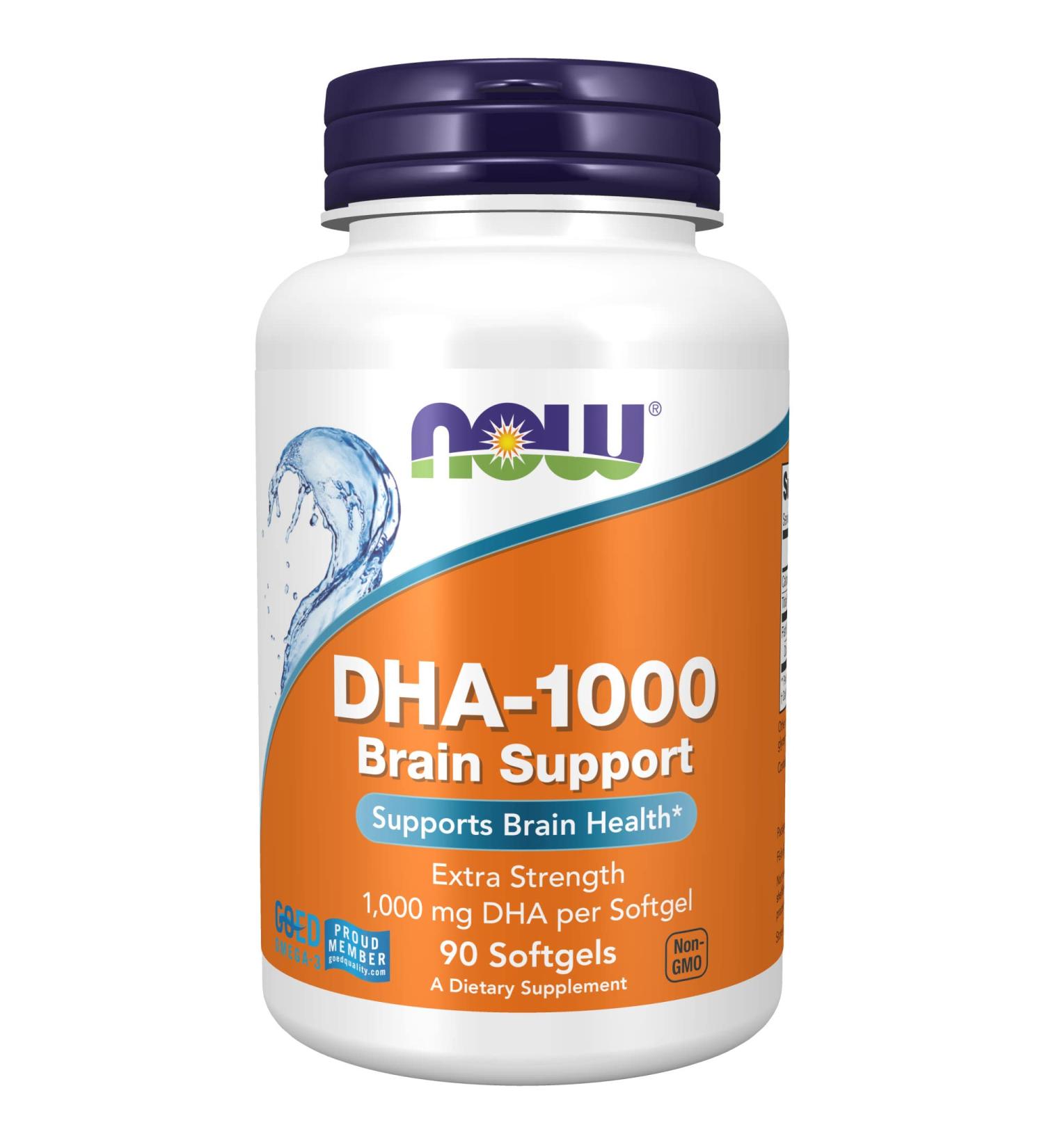 Now Foods DHA-1000 Extra Strength 1000 mg Brain Support - 90 Softgels - Buy Online on GoSupps.com