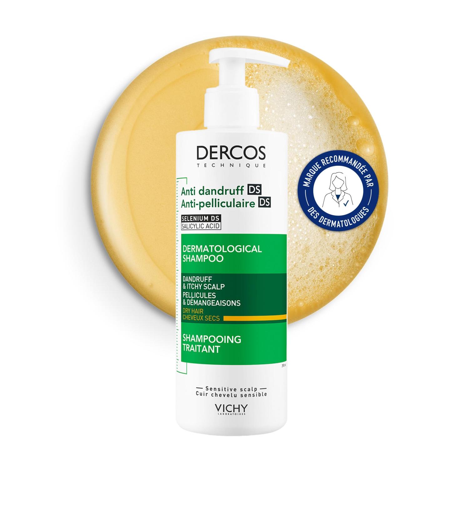 Dercos Treatment Shampoo Anti-Dandruff & Anti-Itch Dry Hair Vichy 390ml - Buy Online on GoSupps.com