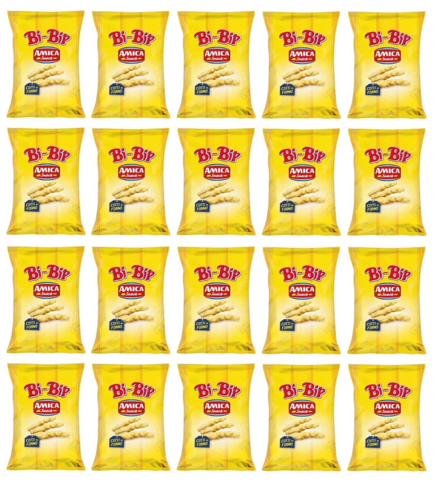 Italian Gourmet E.R. Amica Chips Bi-Bip Croccantino Formaggio Cheese and corn treats with a distinctive crispy shape savory snack 50g bag + Italian Gourmet Polpa di Pomodoro 400g box - Buy Online on GoSupps.com