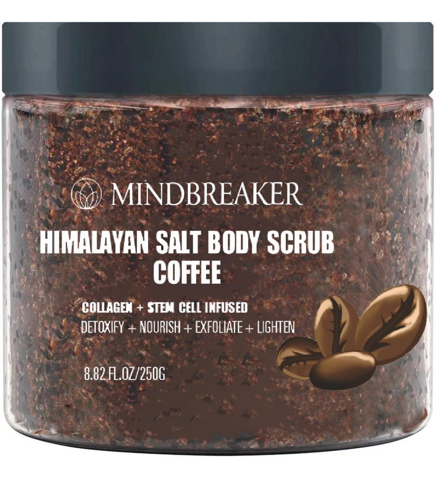 Himalaya Salt Body Peeling - Exfoliating & Moisturizing Body Scrub Gift for Men & Women - Coffee Infused - Buy Online on GoSupps.com