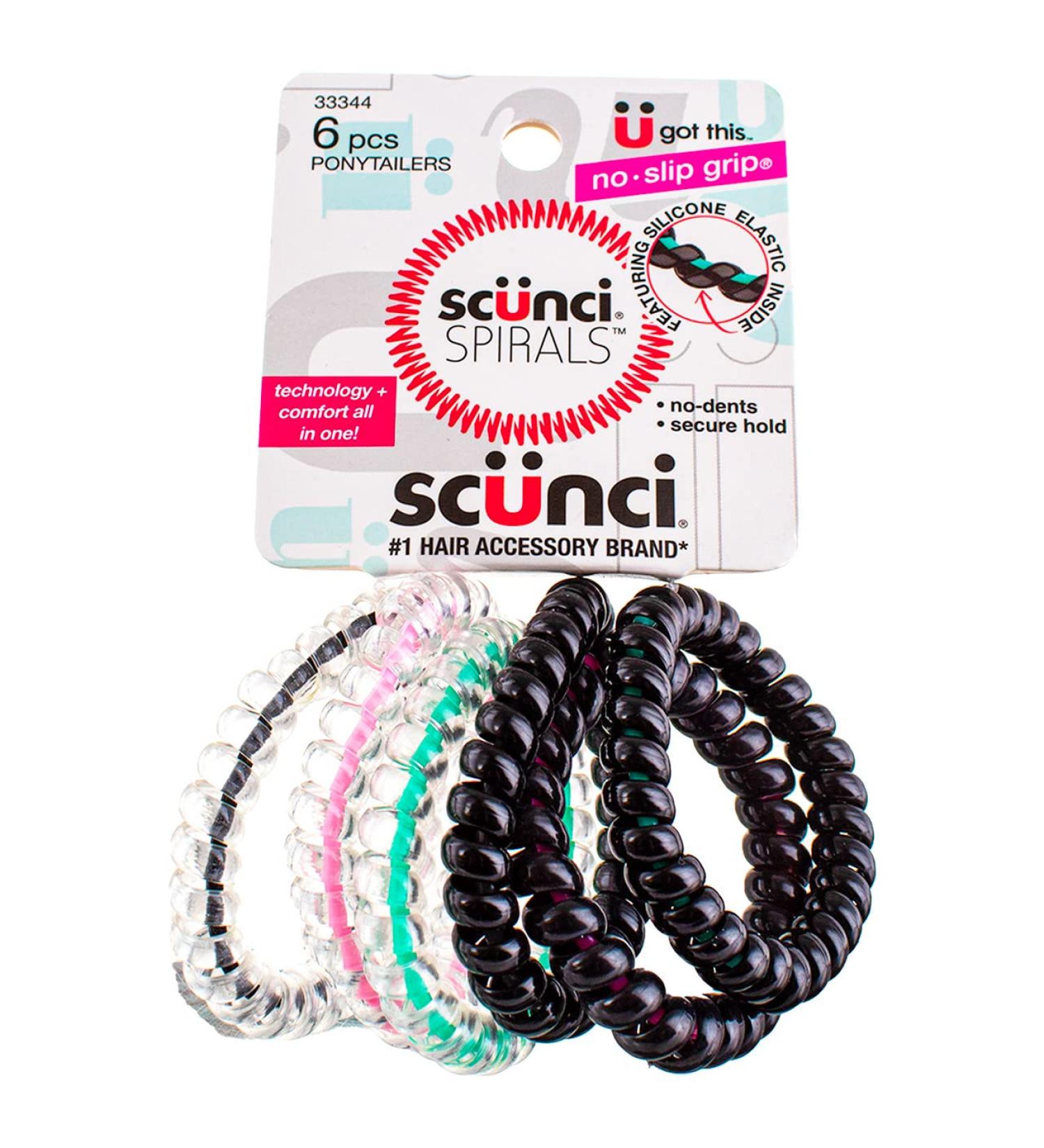 Scunci Spiral Ponytailers 6CT with NS Inner Core - Pack of 4 - Buy Online on GoSupps.com