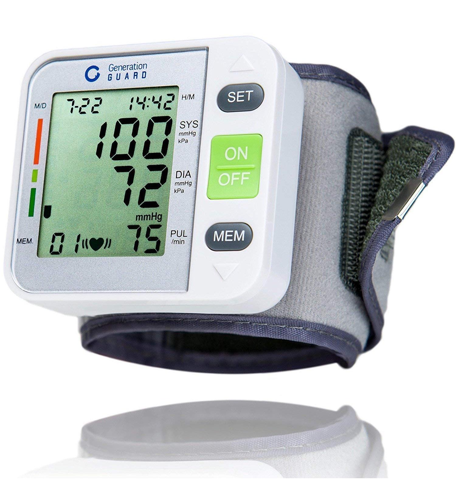 Generation Guard Clinical Automatic Blood Pressure Monitor with FDA Approval and Portable Case - Irregular Heartbeat Detection, Adjustable Wrist Cuff - for Health Monitoring - Buy Online on GoSupps.com