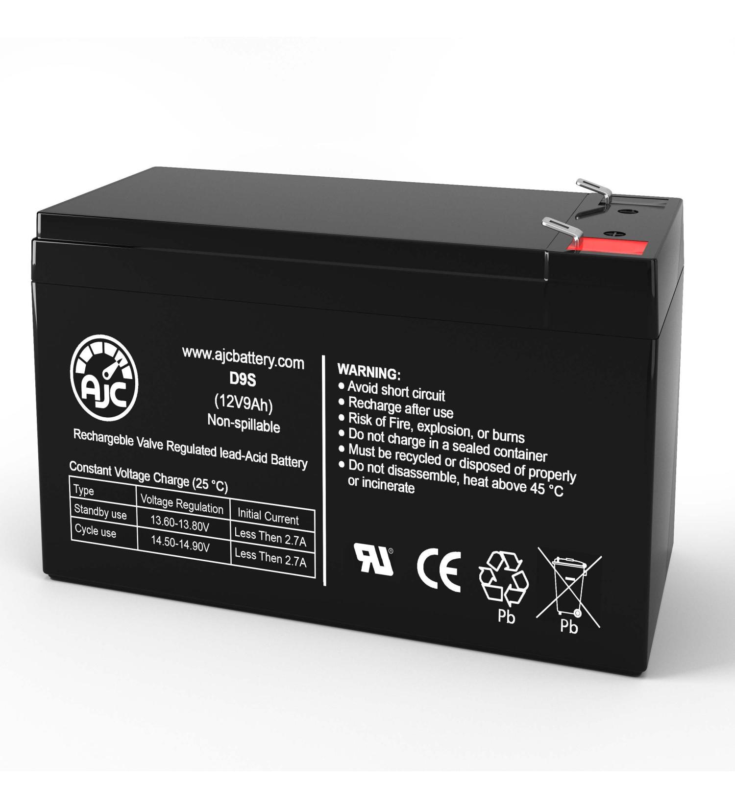 Buy AJC Battery Compatible with Duracell Ultra SLAHR12-9FR | 12V 9Ah Sealed Lead Acid Battery - International Shipping Available - Buy Online on GoSupps.com