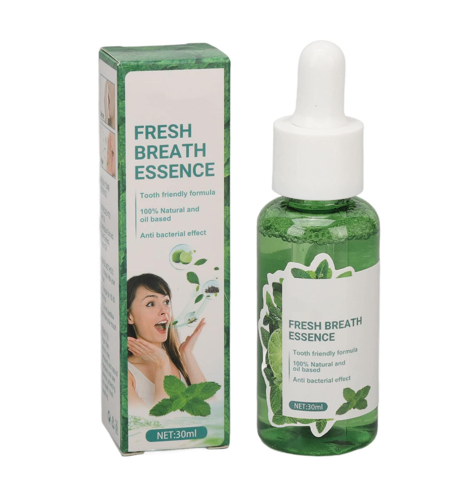 30ml Fresh Breath Serum - Bad Breath Eliminator for Men & Women | Mint Oral Care Drops - Buy Online on GoSupps.com
