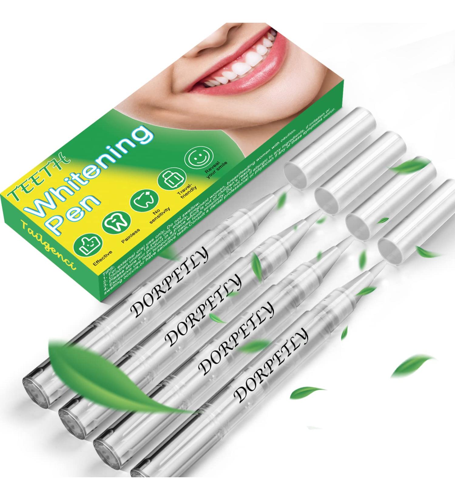 Teeth Whitening Pen Kit (4 Pcs) for Brighter Smile | Stain Remover Gel | Painless & Travel-Friendly - Buy Online on GoSupps.com