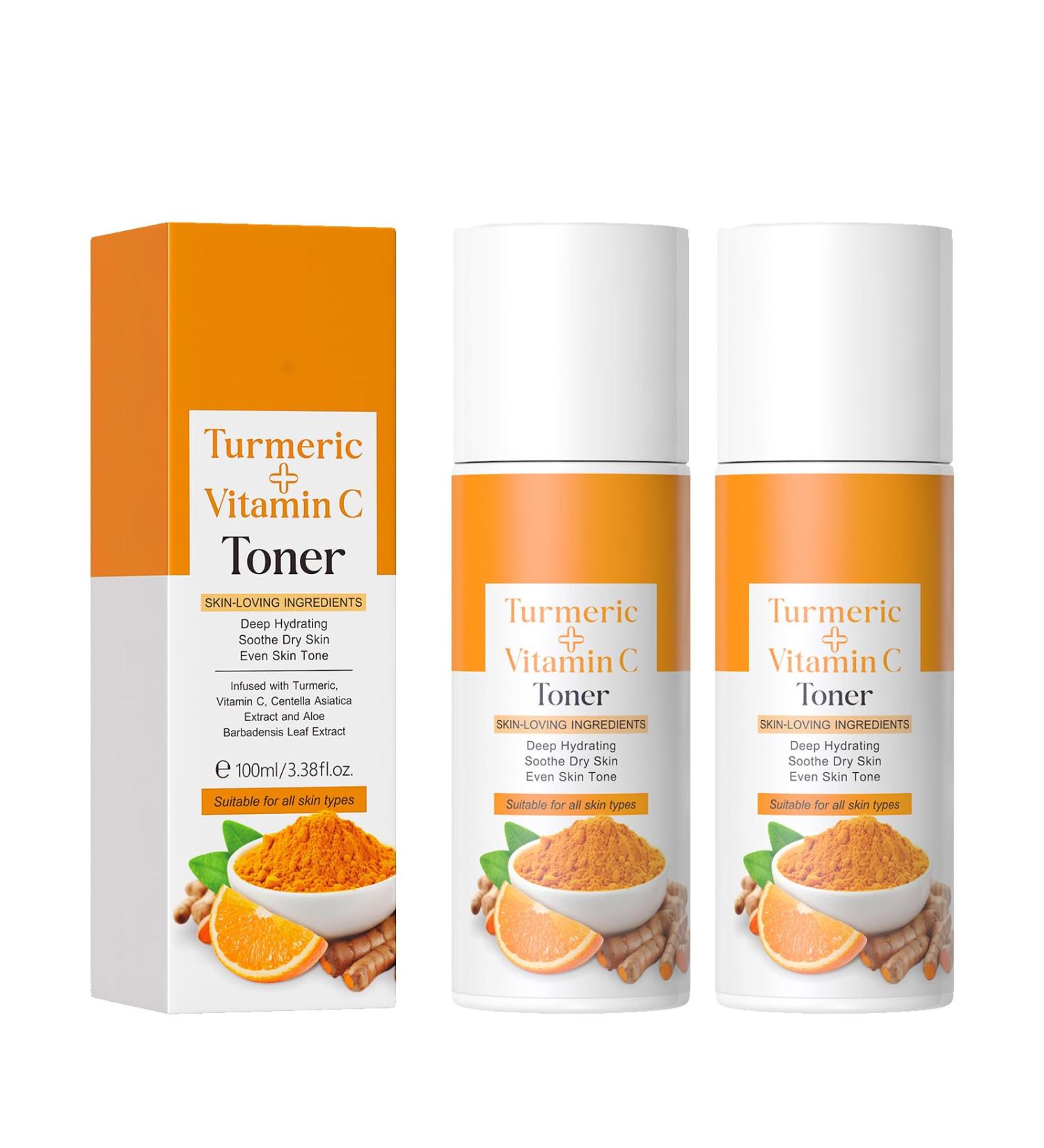  YOENBG West Month 2-Pack Hydrating Vitamin C Turmeric Face and Neck Toners - Buy Online on GoSupps.com