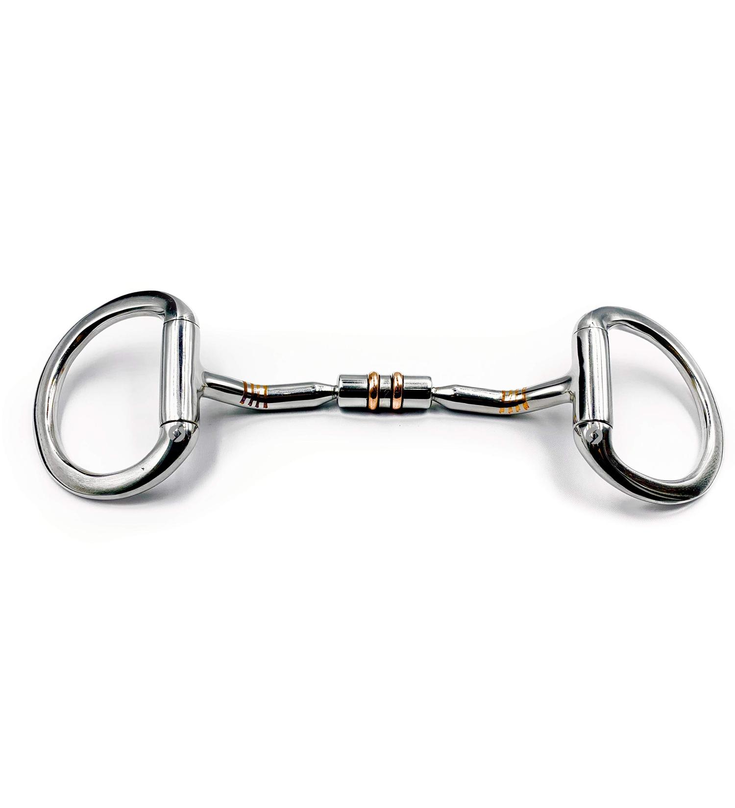 OTTE Eggbutt Snaffle Copper Roller Barrel with Copper Inlay Horse Bit (5") - Buy Online on GoSupps.com