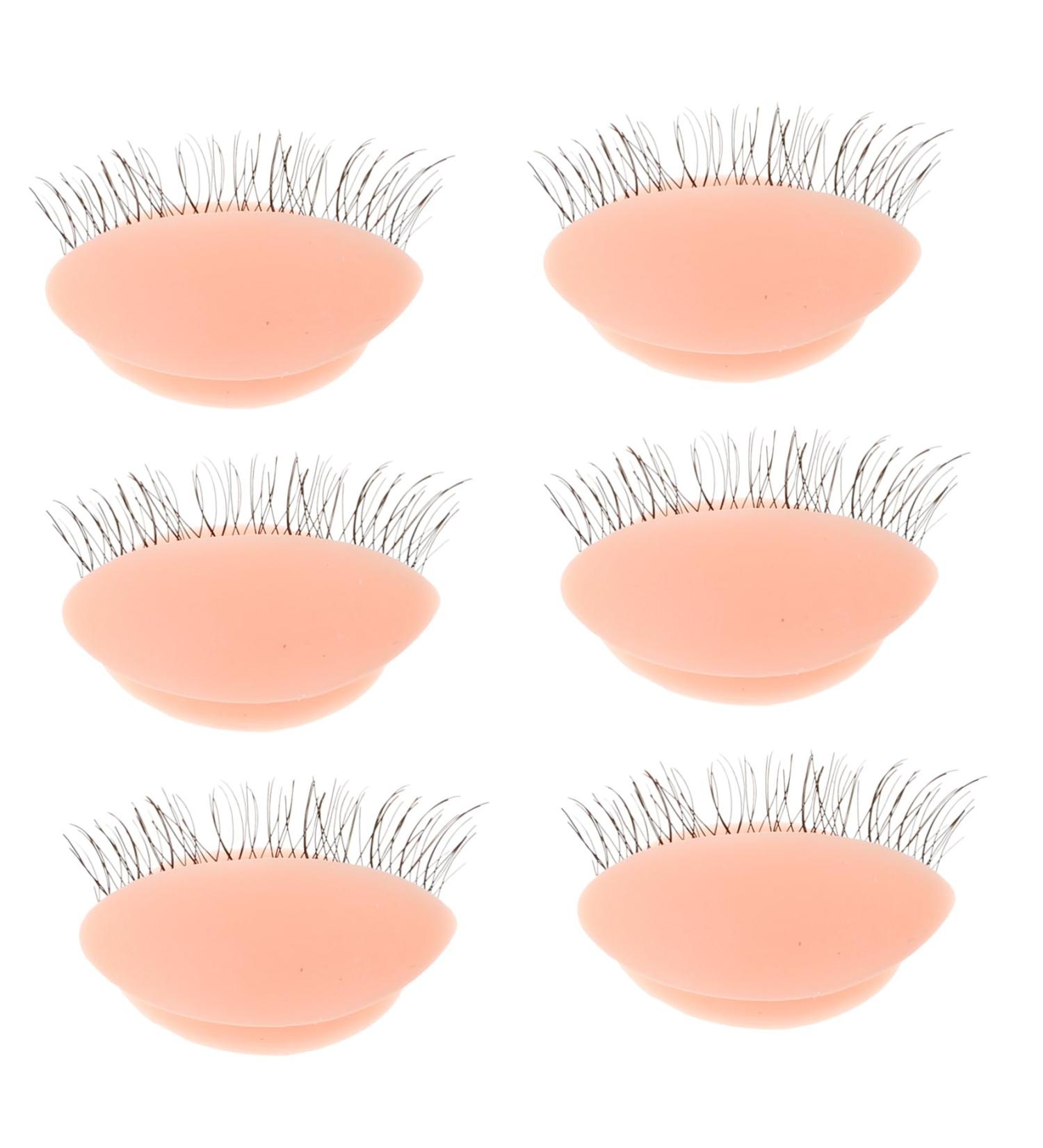  FOMIYES FOMIYES 3 Pairs Form for Training Eyelashes Eyelash Mannequin Head Replacement Eyelids for Mannequin Head Waltz Eyelashes Eyelash Technical Supplies Realistic Eyelid Pink - Buy Online on GoSupps.com