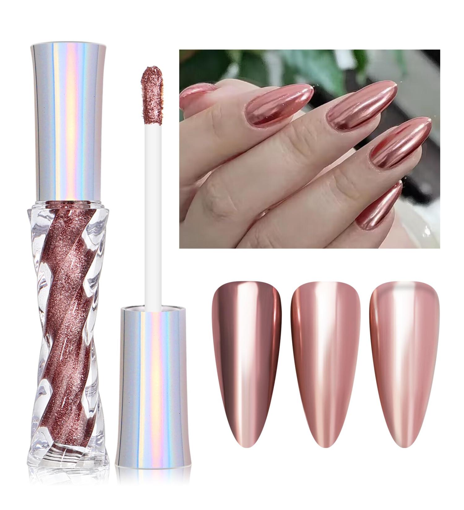 KYDA Liquid Mirror Nail Powder Chrome Mirror Finish High Glossy Metallic Liquid Powder for Nails Holographic Glitter Nail Art Powder Iridescent Aurora Nail Art Varnish#02 - Buy Online on GoSupps.com