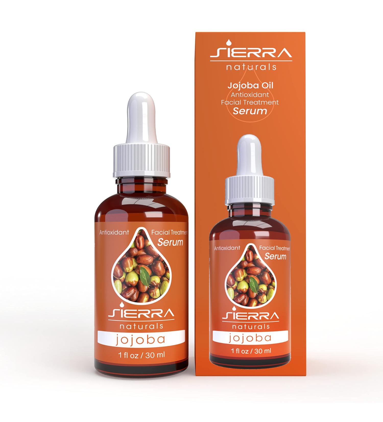 Sierra Naturals 100% Jojoba Oil - Hydrating Facial Oil with Vitamin E | Anti-Oxidant Serum | 1 oz - International Shipping - Buy Online on GoSupps.com