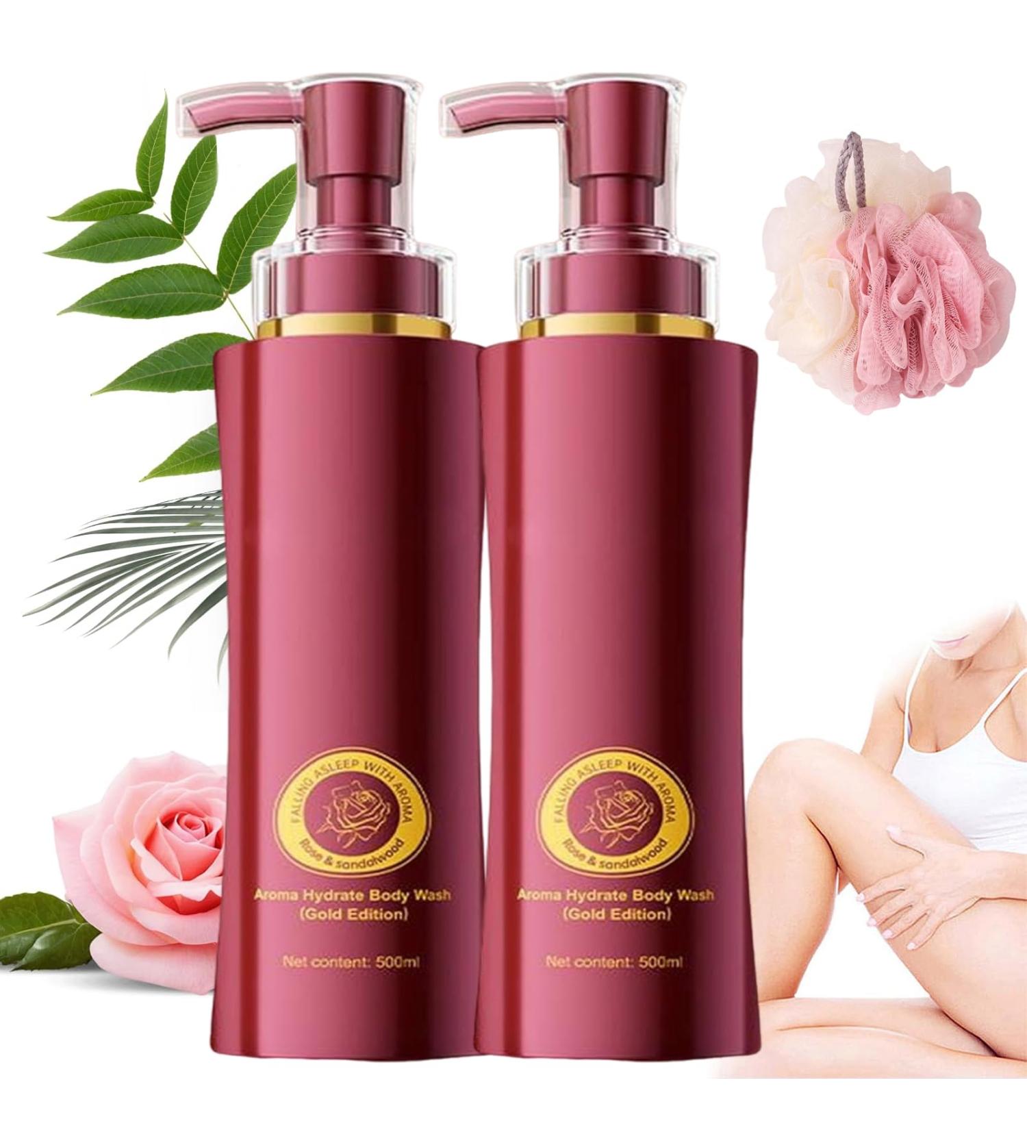 HOUXIANDOU Rose Scented Shower Gel 48 Hour Scent for All Skin Types 2 Flessen - Buy Online on GoSupps.com