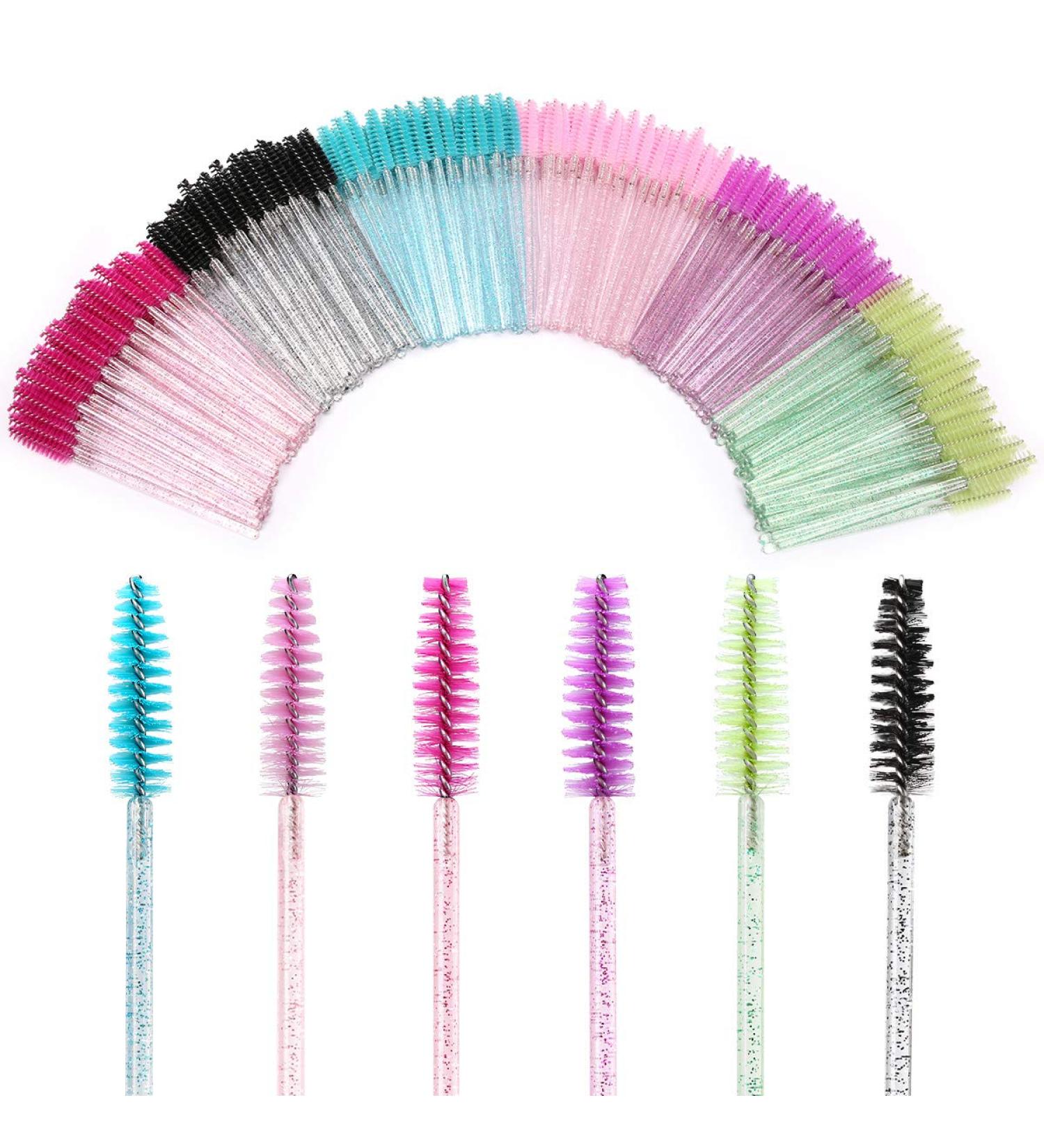 Elisel 300 PCS Disposable Crystal Eyelash Brushes - Mascara Wands Applicator for Extensions and Makeup - Multicolor - Buy Online on GoSupps.com