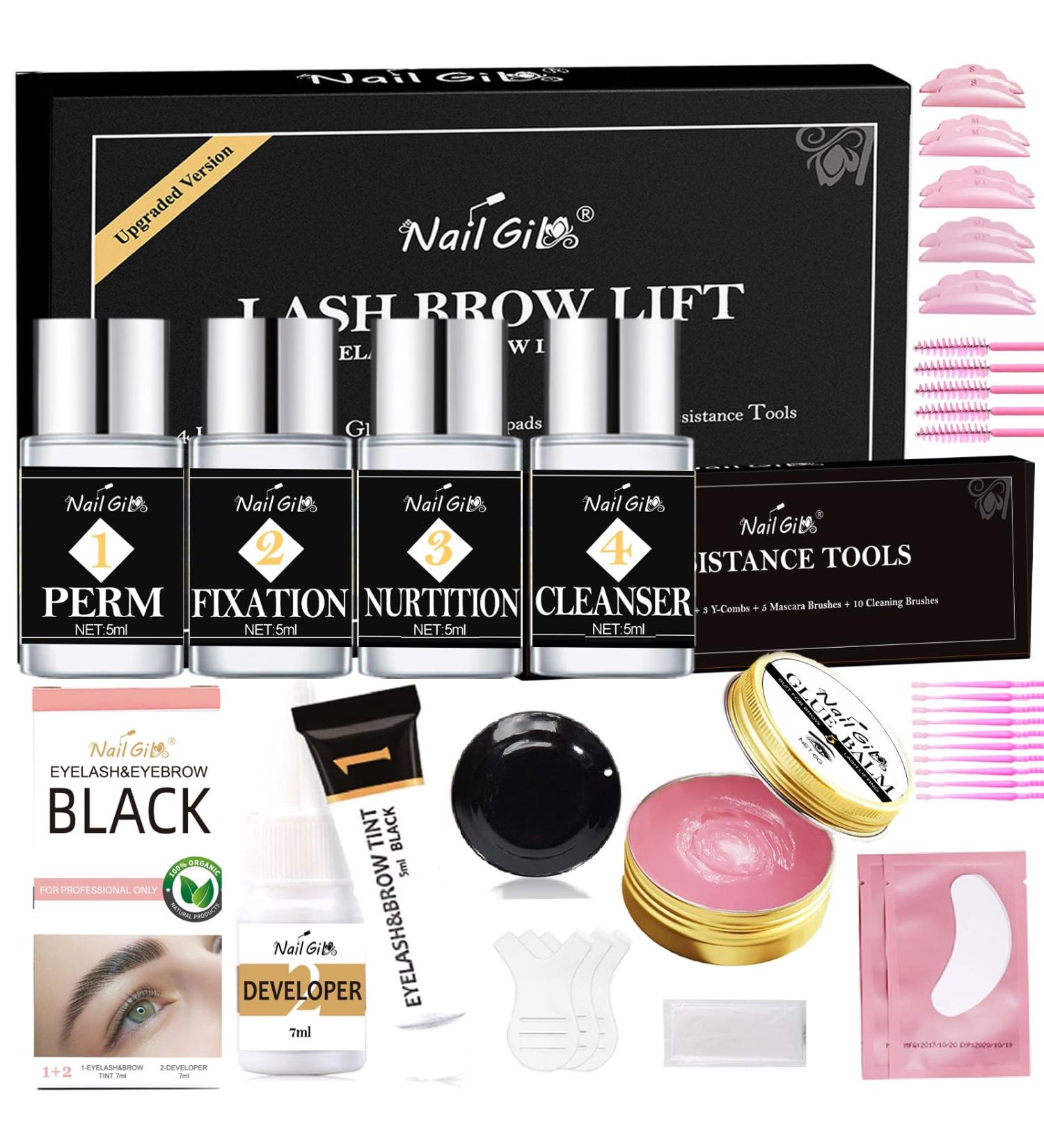Lash Lift Kit with Glue Balm 4 In 1 Eyelash Perm Brow Lamination Lift Kit with Black Color Professional Eyelash Lift Lash Perm Kit with Detailed Instruction Salon-Quality BL-A - Buy Online on GoSupps.com