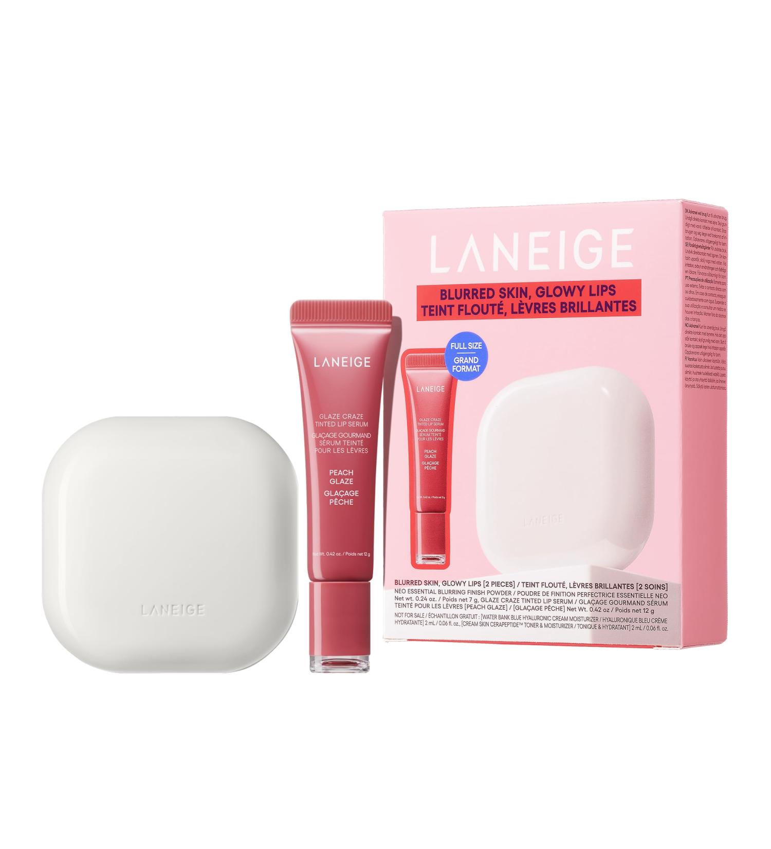 LANEIGE Neo Blurring Powder: Korean Oil-Control Compact with Pore Blurring Smoothing Finish & Travel-Friendly No-Spill Packaging Blurred Skin & Glowy Lips Set - Buy Online on GoSupps.com