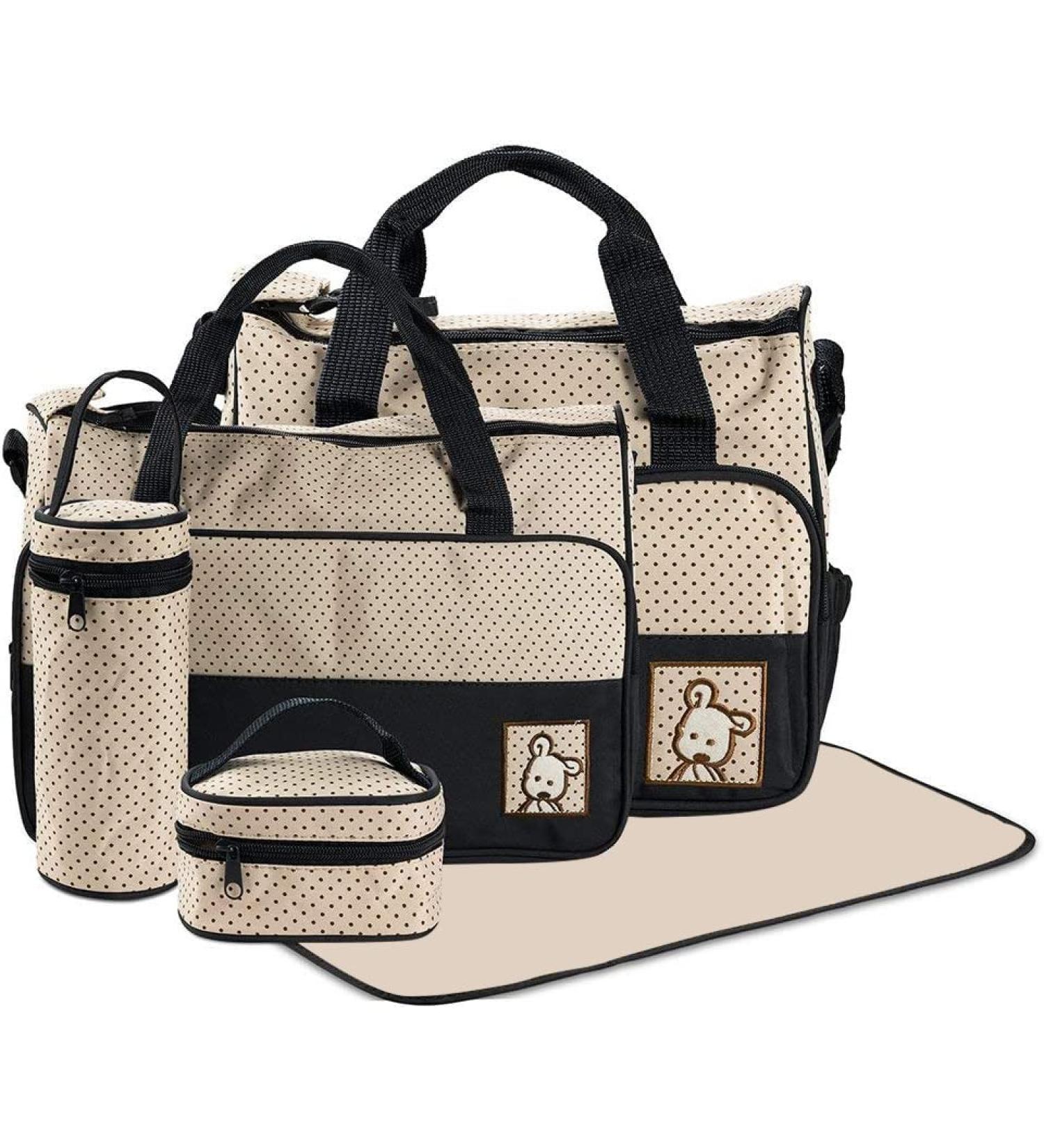 Halovie Adjustable Diaper Backpack | Multi-Functional Black Baby Bottle Travel Bag with Large Capacity - Buy Online on GoSupps.com