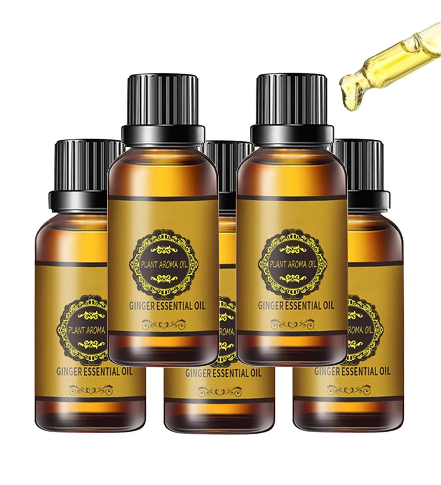 Lovilds Lymphatic Ginger Oil - Natural Belly Drainage & Massage Oil (5PCs) | Essential Relaxation & Wellness - Buy Online on GoSupps.com