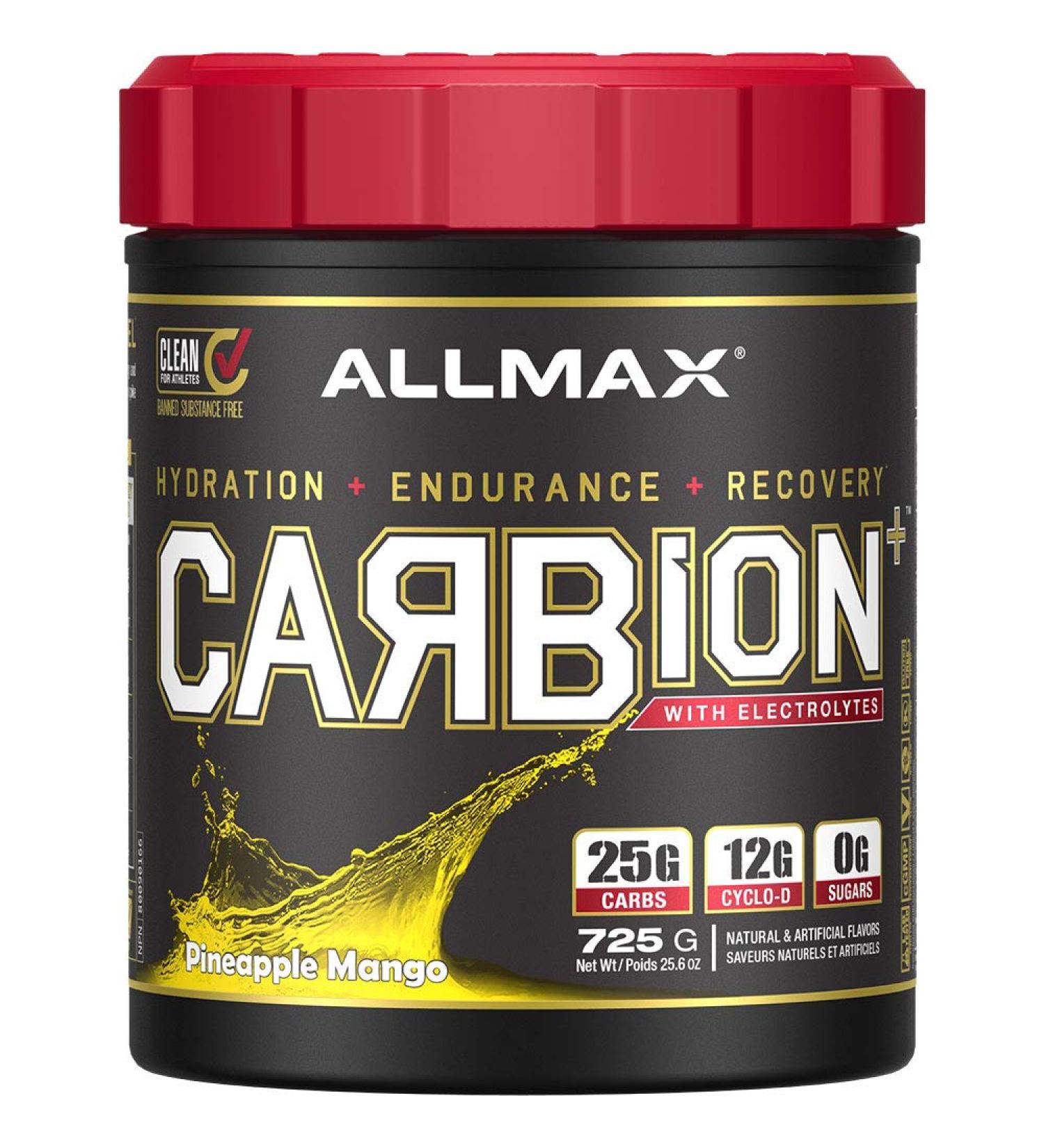 ALLMAX Nutrition - CARBION+ (Hydration Endurance & Recovery) - Pineapple Mango -725 Gram Pineapple Mango 725.0 g (Pack of 1) - Buy Online on GoSupps.com