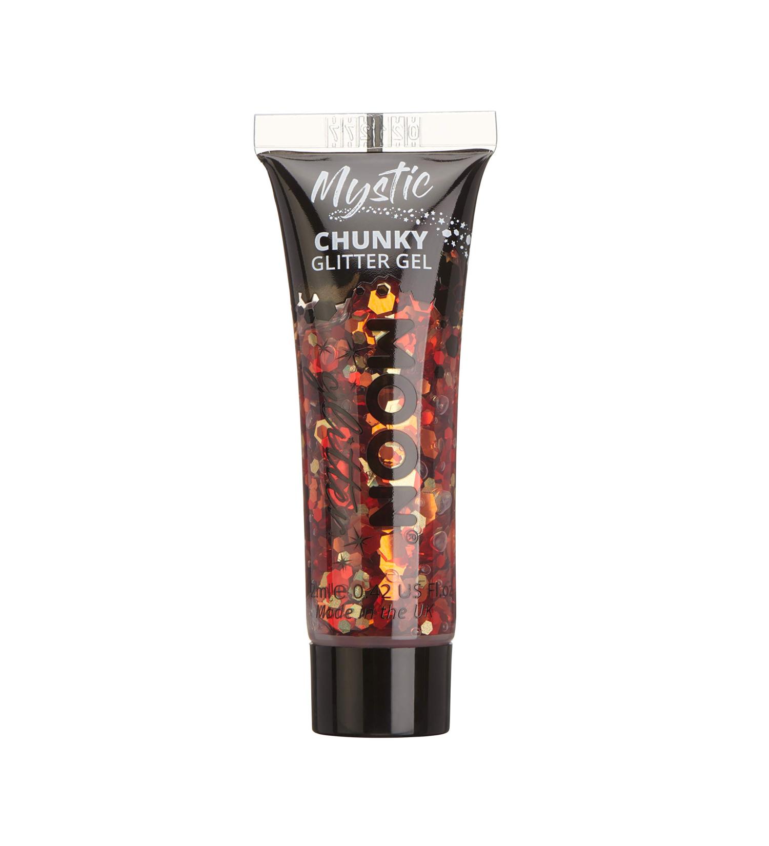 Moon Glitter Mystic Chunky Glitter Gel - Autumn Shade - 12ml - For Face, Body, Hair & Nails - Festival Cosmetic Glitter - Buy Online on GoSupps.com