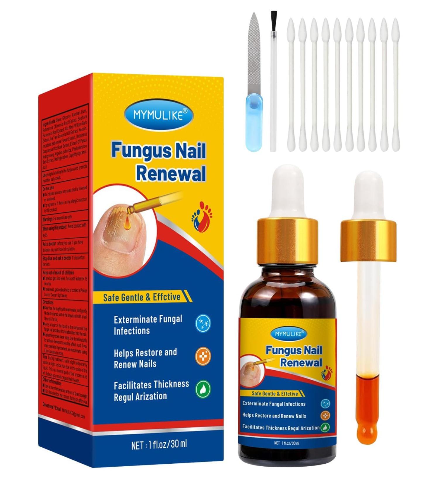 30ML Fungal nail repair fluid MYMULIKE toenail fungus repair extra strong nail repair solution for toenails and fingernails protects thick broken and discolored nails with - Buy Online on GoSupps.com
