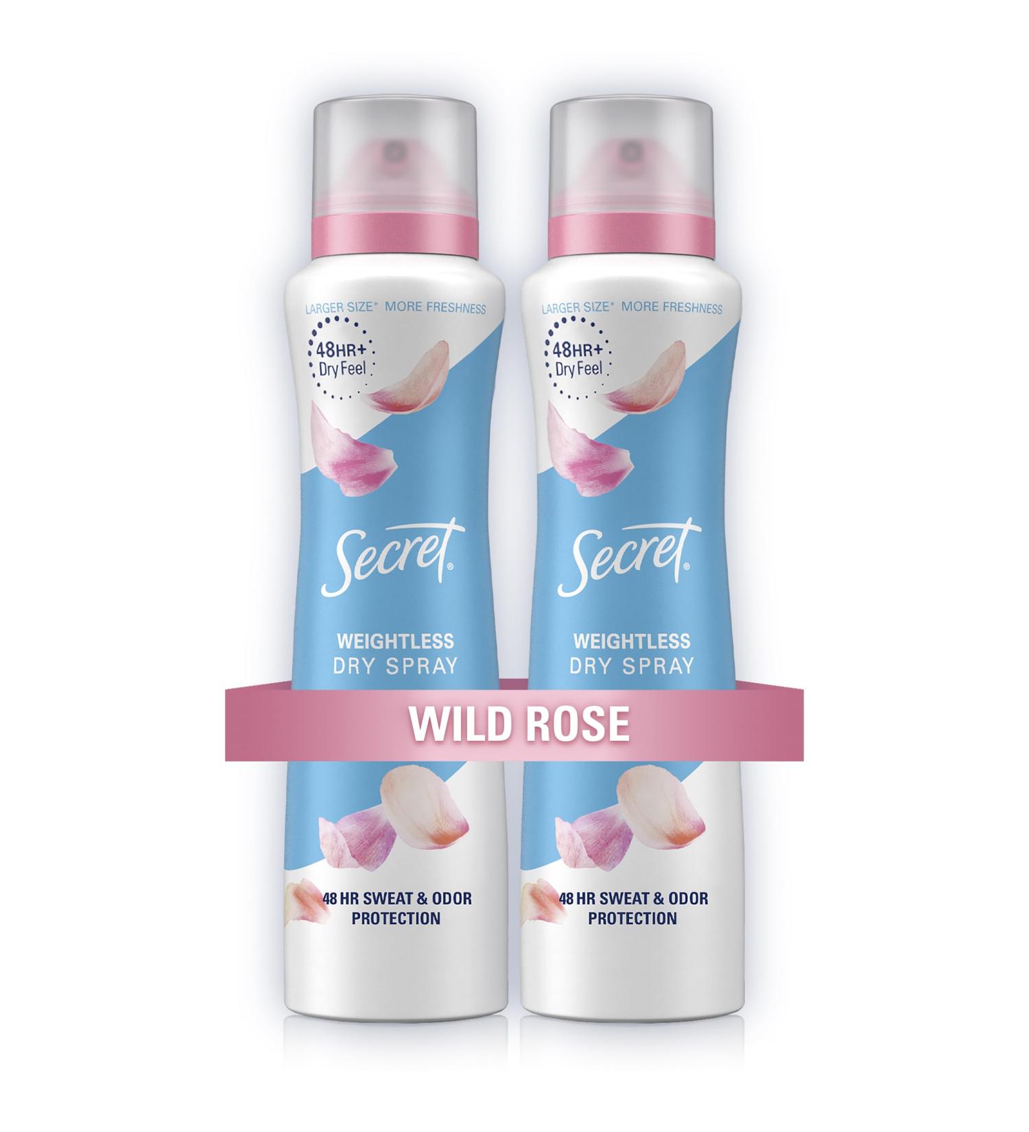 Shop Secret Dry Spray Antiperspirant Deodorant for Women - Wild Rose & Argan Oil Scent 4.1 oz (2 Pack) | International Shipping Available - Buy Online on GoSupps.com