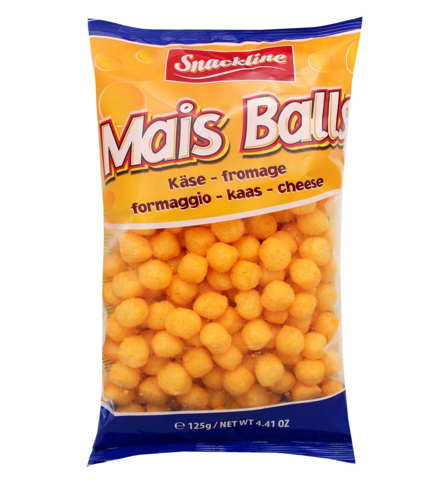 Snackline Cheese Flavoured Corn Snack, Pack of 10 (10 x 125 g)