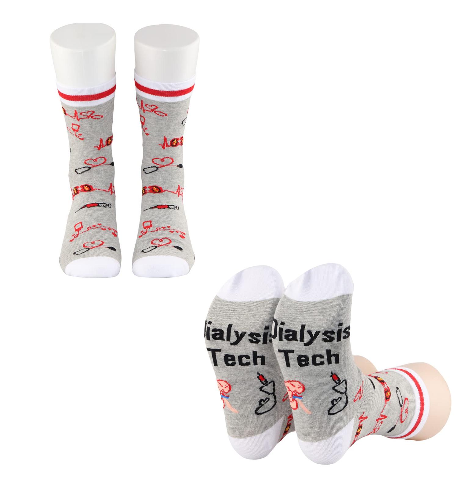 PXTIDY Dialysis Tech Socks Set - Perfect Gift for Phlebotomists and Renal Nurses | 2 Pairs Included - Buy Online on GoSupps.com
