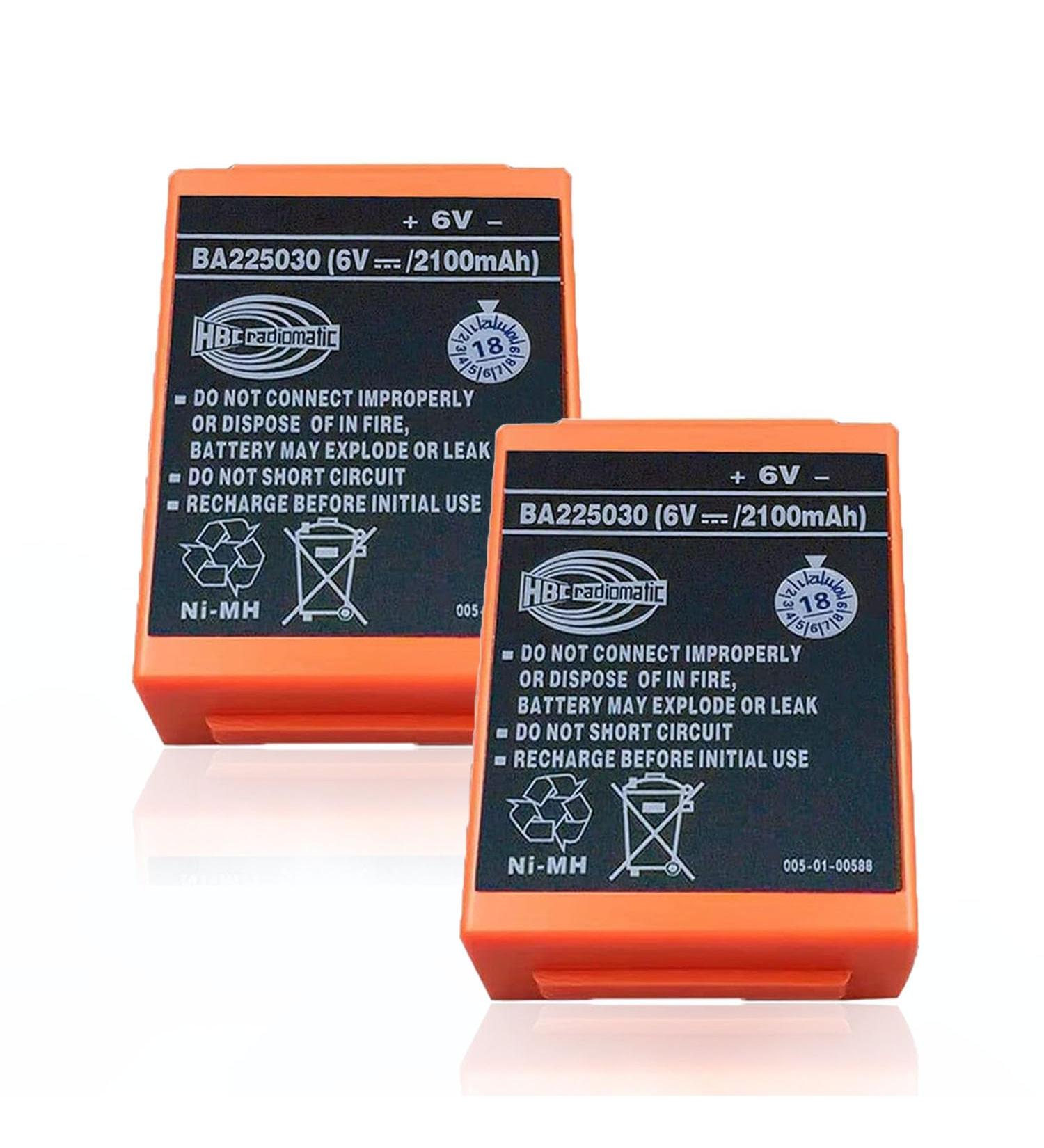 Buy 2 Pack 6V 2100mAh HBC Radiomatic BA225030 Rechargeable Batteries for HBC Crane Remote Control Pump Truck - Fast International Shipping - Buy Online on GoSupps.com