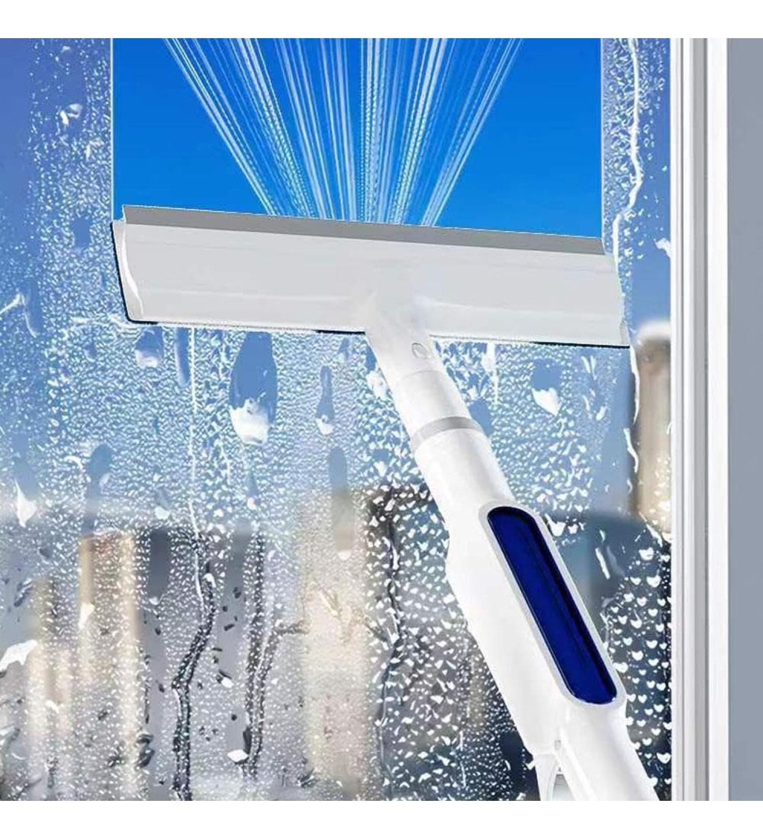 Squeegee for Window Cleaning with Spray and 3 Pads 2024 New Double Sided Spray Retractable Window Cleaner Spray Glass Cleaning Mop for Home Window Cleaning White 35cm panel - Buy Online on GoSupps.com