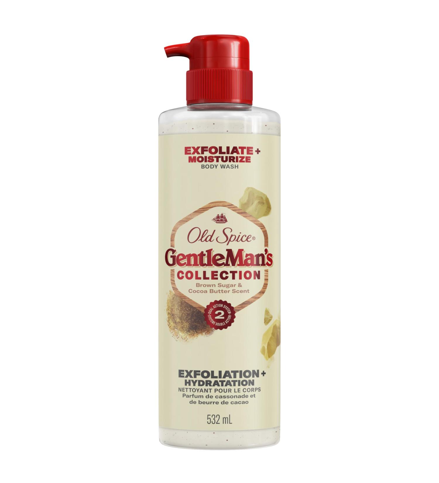 Old Spice Gentleman's Blend Exfoliating Body Wash Brown Sugar & Cocoa Butter 532ml - Buy Online on GoSupps.com