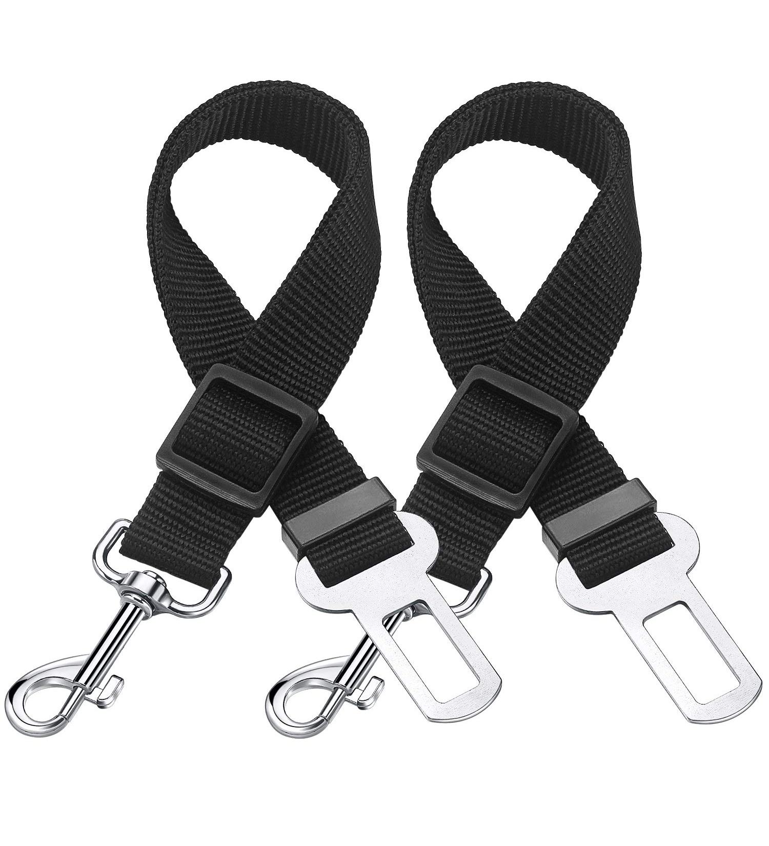 DoerSpace Pet Seat Bel 2 Pack Car Seat Safety for Dog Puppy Accessories Pet Car Seatbelt Safety with Adjustable Length and Nylon Fabric Upgraded Dog Car Harness - Buy Online on GoSupps.com