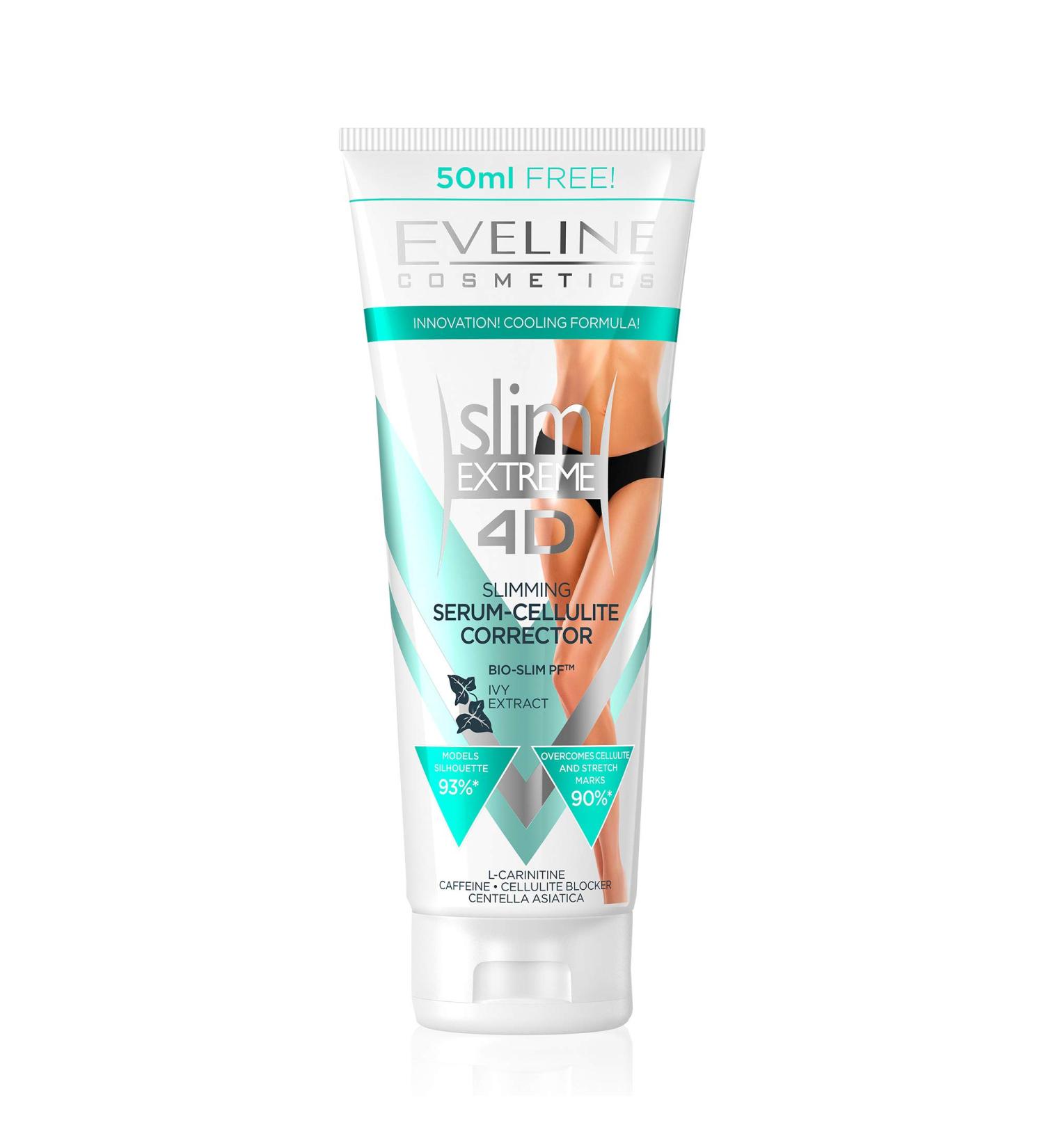 Eveline Cosmetics Slim Extreme 4D - Body Shaping & Anti-Cellulite Cream | Fat Reducing & Lifting Formula - Buy Online on GoSupps.com