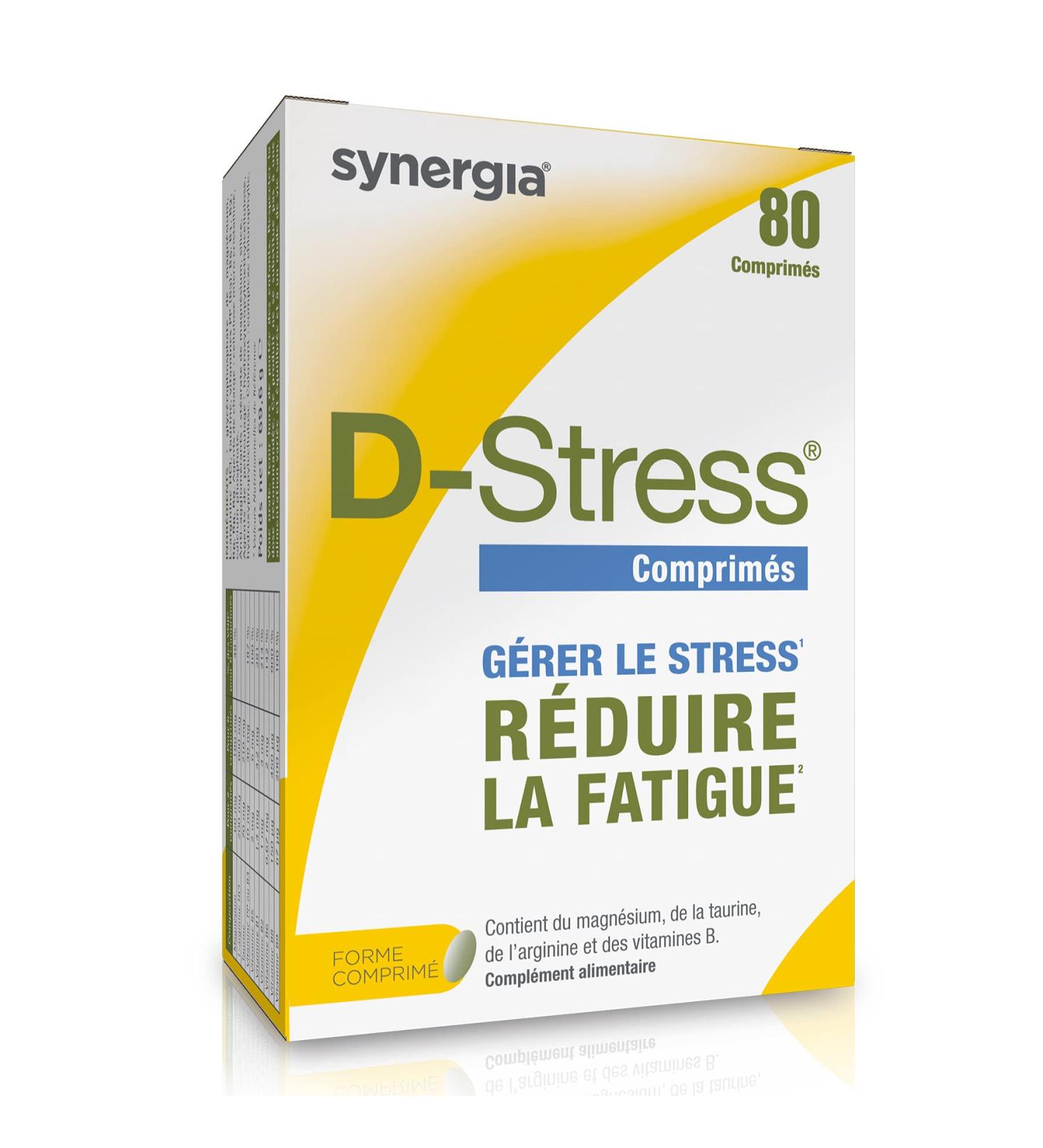 D-STRESS TABLETS 80 Tablets | 3rd Generation Magnesium + Taurine + Arginine + B Vitamins | Manages Daily Stress and Reduces Fatigue | LABORATORY SYNERGIA - Buy Online on GoSupps.com