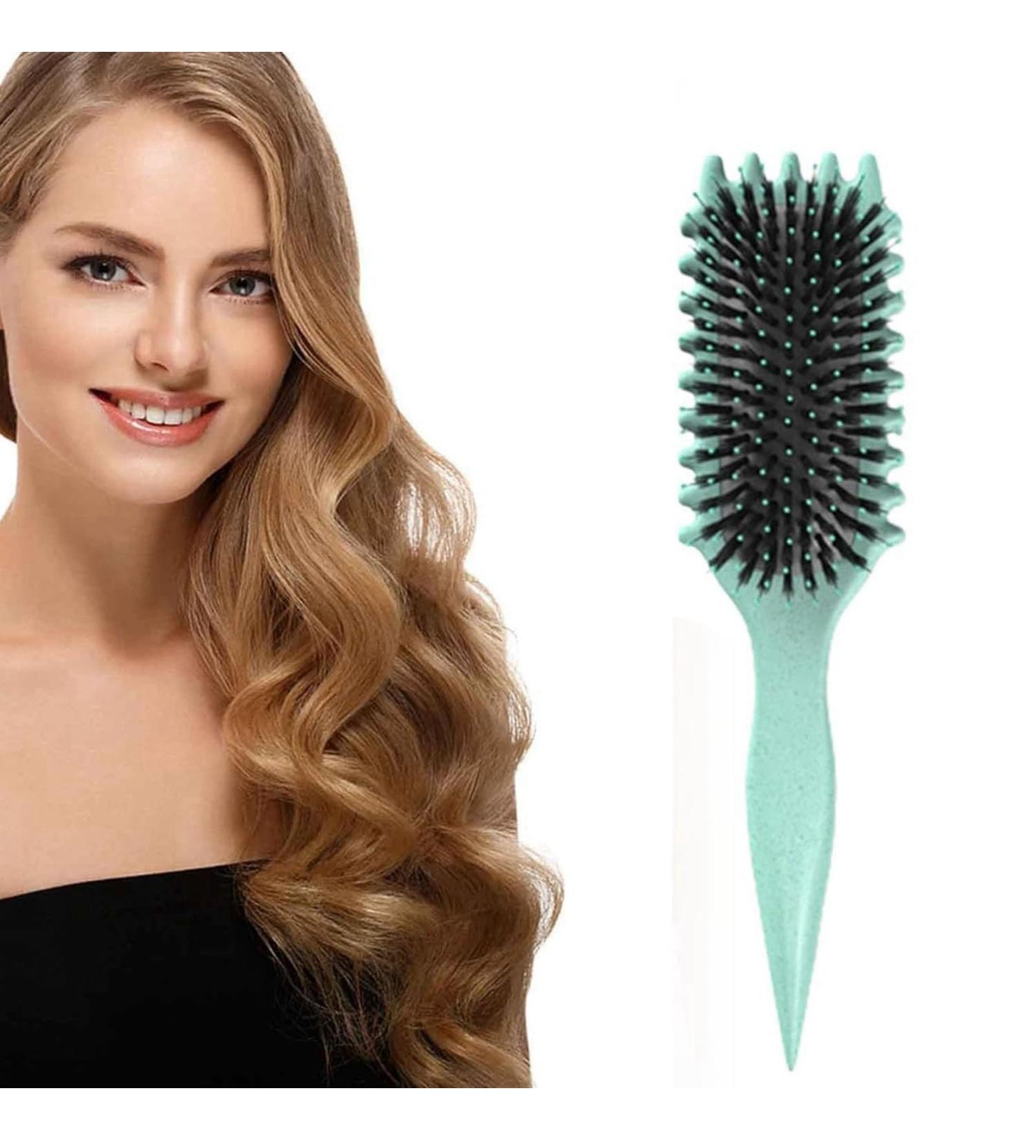 BOONCE CURL Brush - Bounce Curl Define Styling Brush | 2024 New Wild Boar Bristle Hairbrush for Women | Perfect for Curl Definition & Styling - Buy Online on GoSupps.com