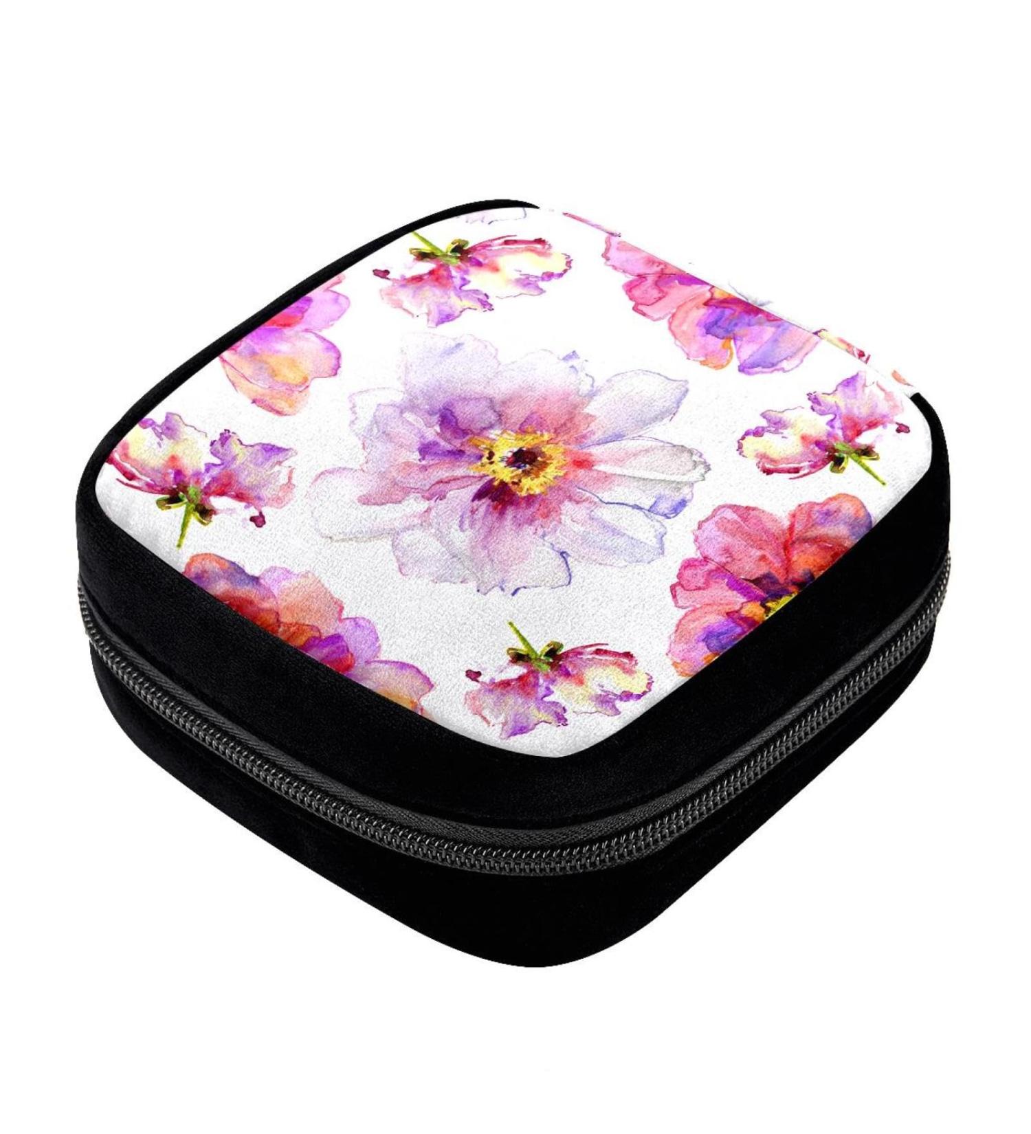 GIAPB Period Bag - Watercolor Spring Cherry Blossom Color - Sanitary Napkin Storage & Makeup Pouch - Buy Online on GoSupps.com