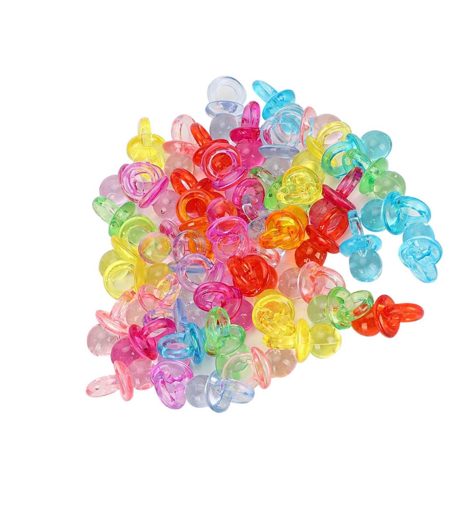 100 Piece Mini Baby Pacifier Toys - Bright Color Acrylic Pacifiers for Children - Perfect for Home Play - Buy Online on GoSupps.com