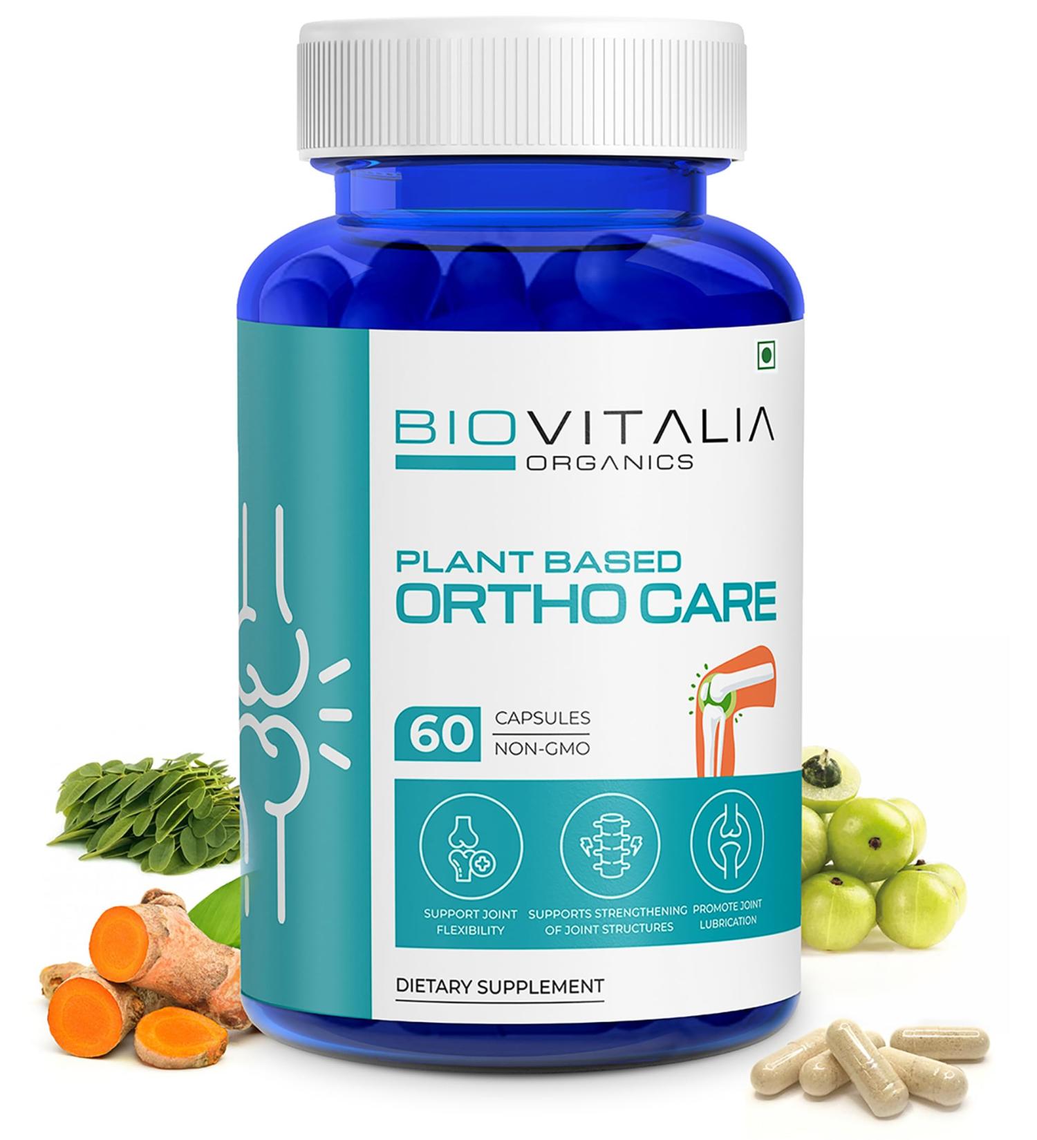BIOVITALIA Ortho Care - Joint Support Supplement with Boswellia & 13 Herbs - Vegan Capsules for Joint Mobility - 60 ct - Buy Online on GoSupps.com