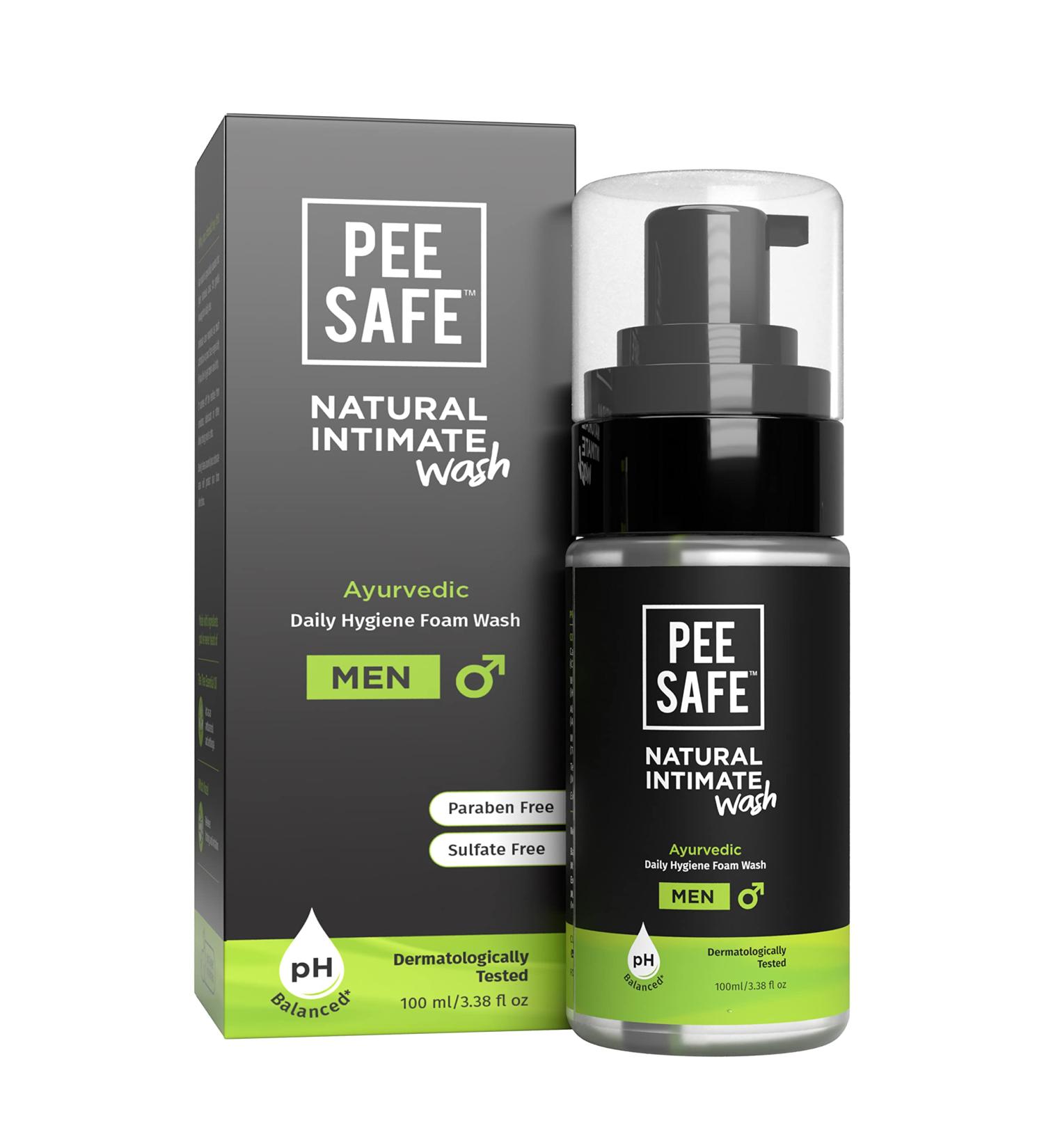 PEESAFE Men's Natural Intimate Wash with Tea Tree Essential Oil - Ayurvedic Men's Genital Wash - Buy Online on GoSupps.com