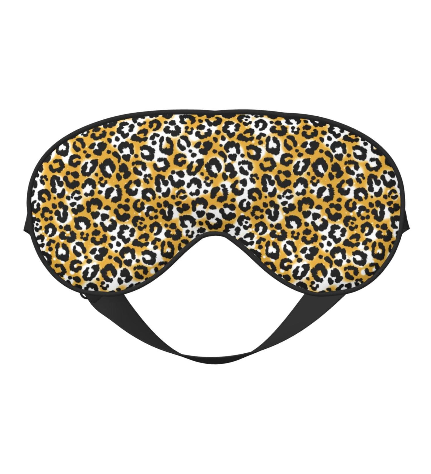 Leopard Print Sleep Eye Mask | Soft Blindfold with Elastic Strap for Travel & Night Sleeping - Buy Online on GoSupps.com