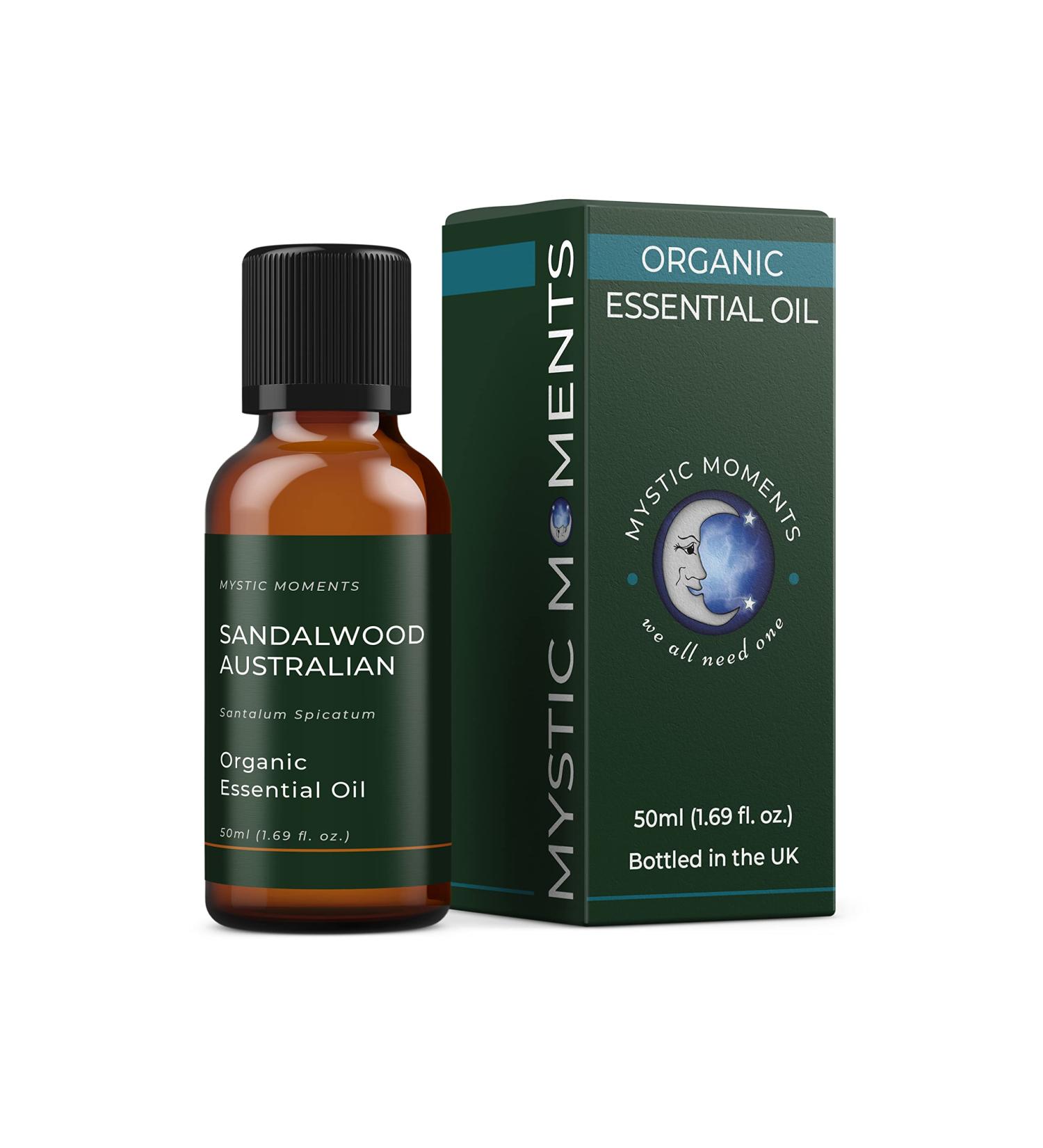 Buy Mystic Moments Organic Sandalwood Essential Oil 50ml | Pure & Natural for Diffusers Aromatherapy & Massage - Vegan Non-GMO - Buy Online on GoSupps.com
