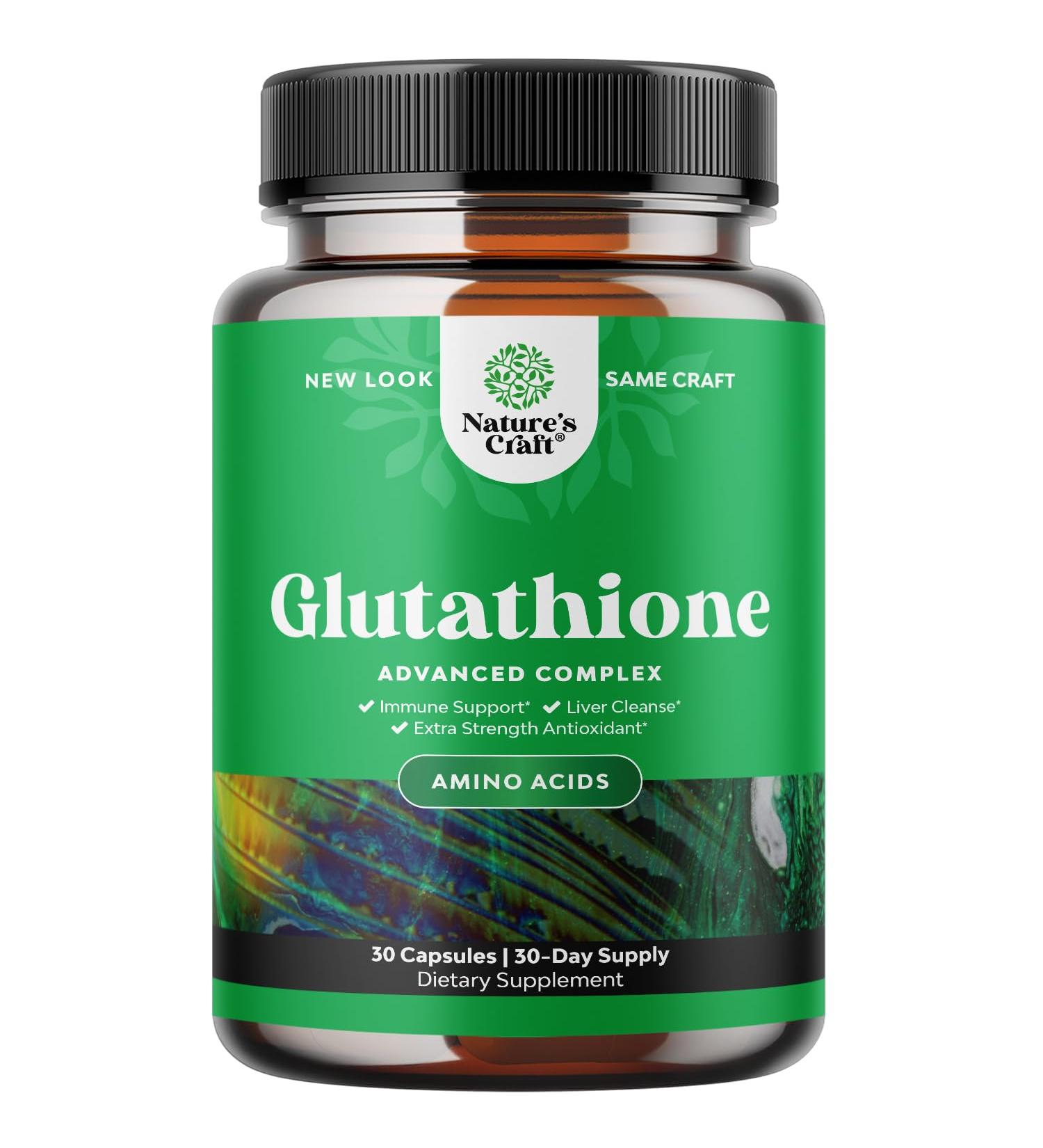 Glutathione Amino Acid Supplement - Liver & Immune Support with Milk Thistle Extract - 60 Servings - Buy Online on GoSupps.com