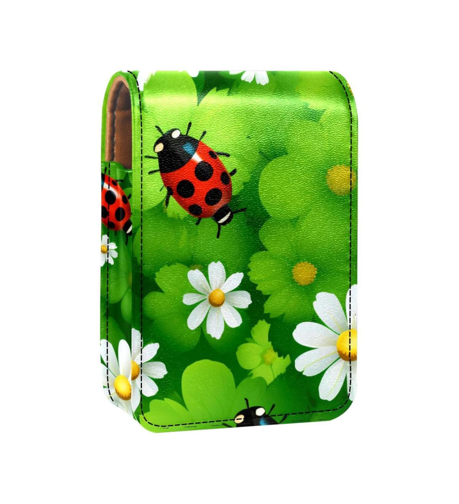 Travel Lipstick Organizer Case - Portable Makeup Bag with Mirror - Floral & Animal Design - Perfect for Global Shipping - Buy Online on GoSupps.com