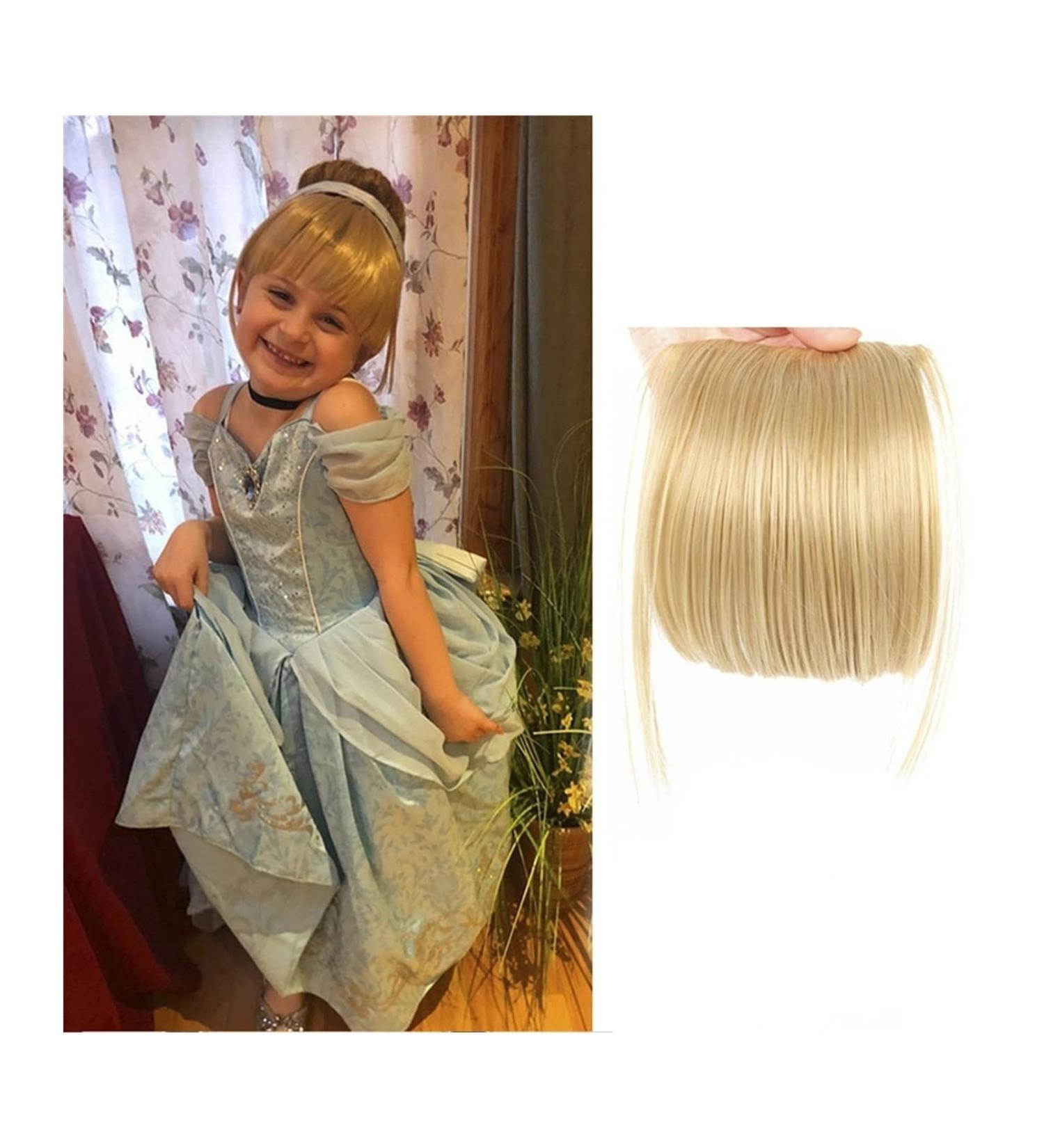 Bangs Hair Clip Fringe Bangs Synthetic Hair Extensions Clip in Bangs 6" Short Straight Hairpiece Thick Natural Front Neat Bangs with Temples for Women Girls Bangs Clip in Hair (Color : 27-613 Size 6inches 27-613 - Buy Online on GoSupps.com