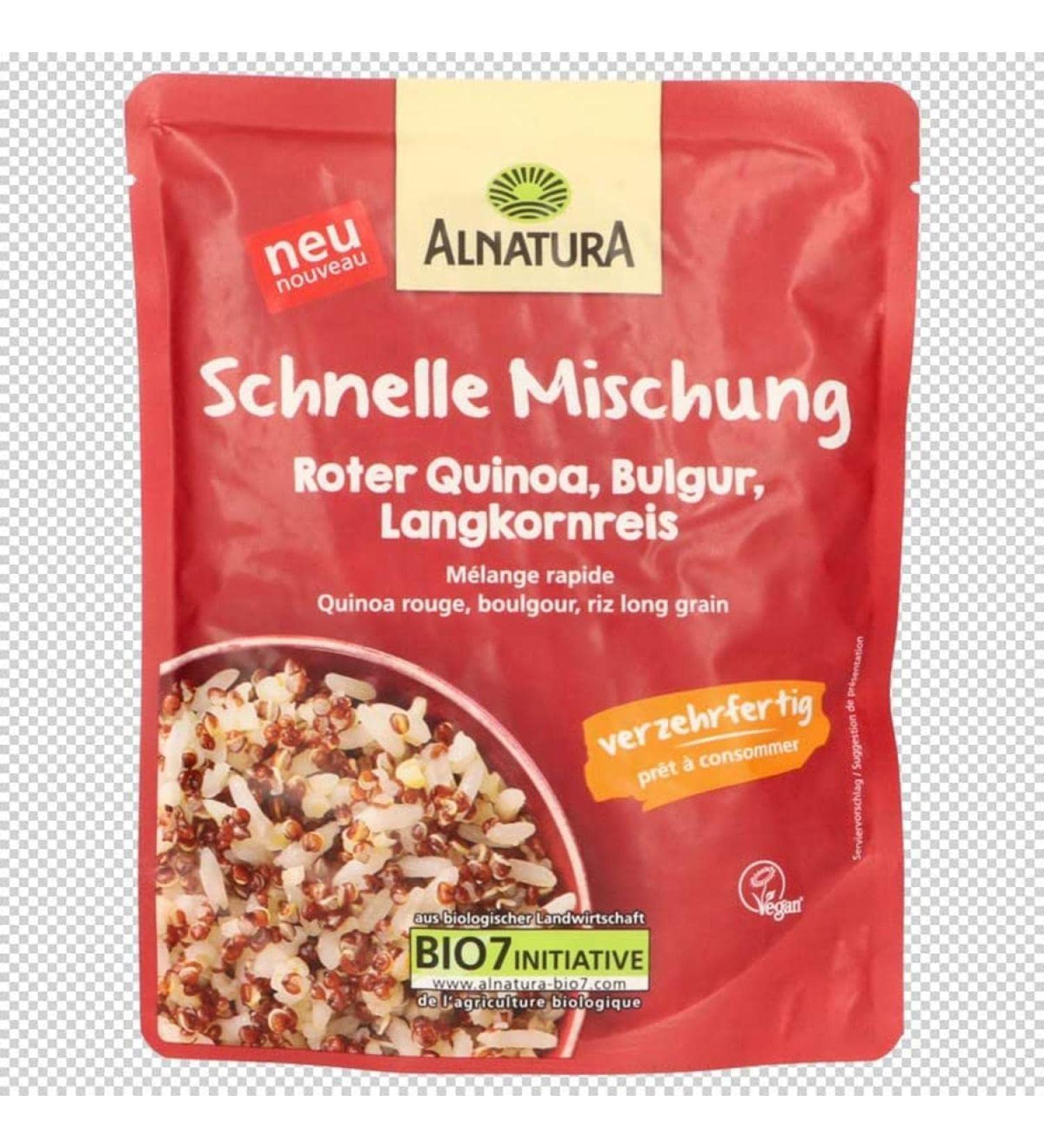 Alnatura Quick Mix Red Quinoa Bulgur Long Grain Rice 250 g