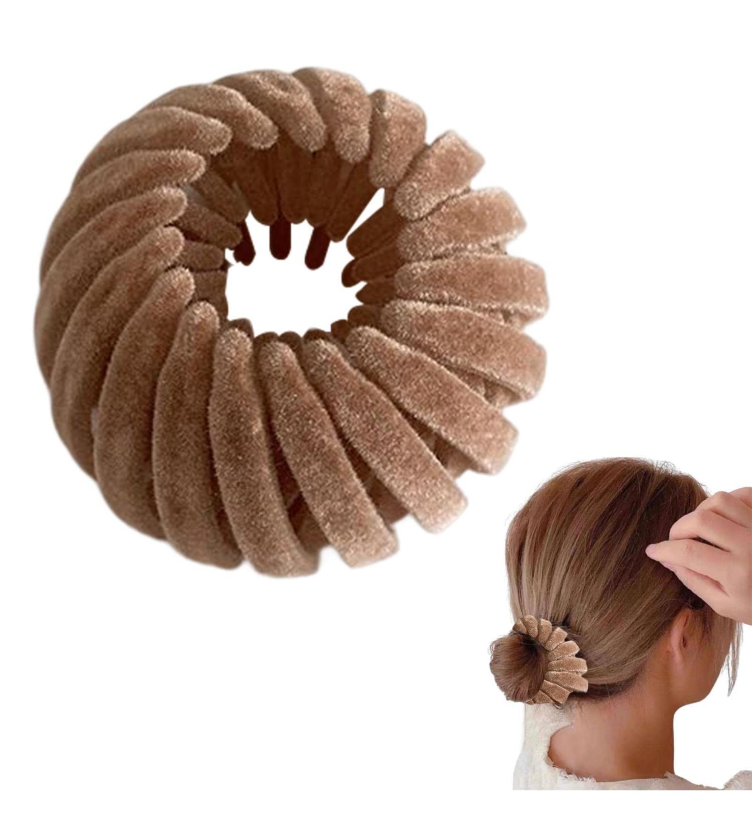 Bird Nest Magic Hair Clip Bird Nest Velvet Magic Hair Clip Three Rows of Teeth Styling Supplies for Making Ponytail Bun and Hairpin for Long Short Curly Straight Hair - Buy Online on GoSupps.com